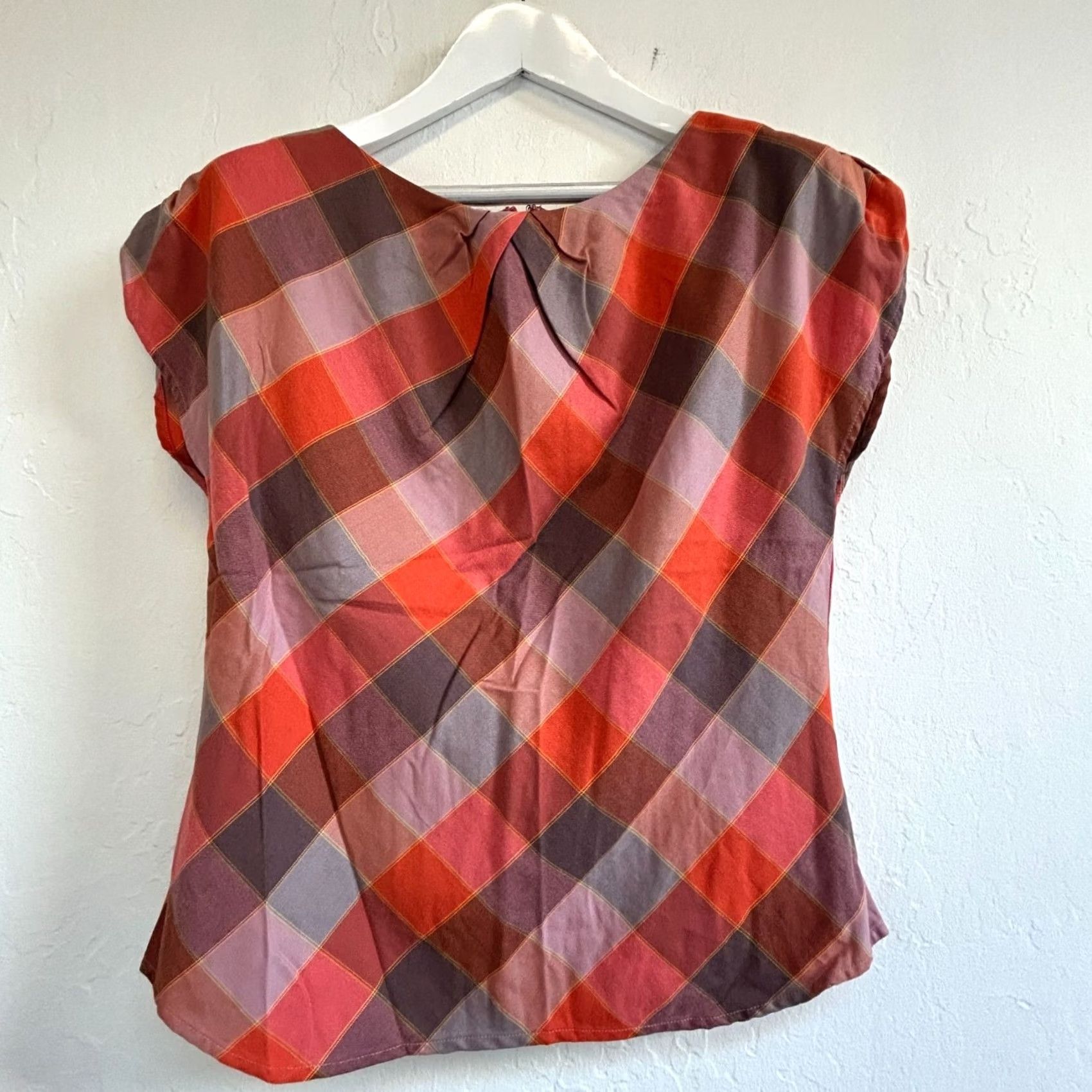 Patagonia Patagonia Womens Red Plaid San Benito Top Size 12 Short Sleeve Organic Cotton Size XL / US 12-14 / IT 48-50 - 2 Thumbnail