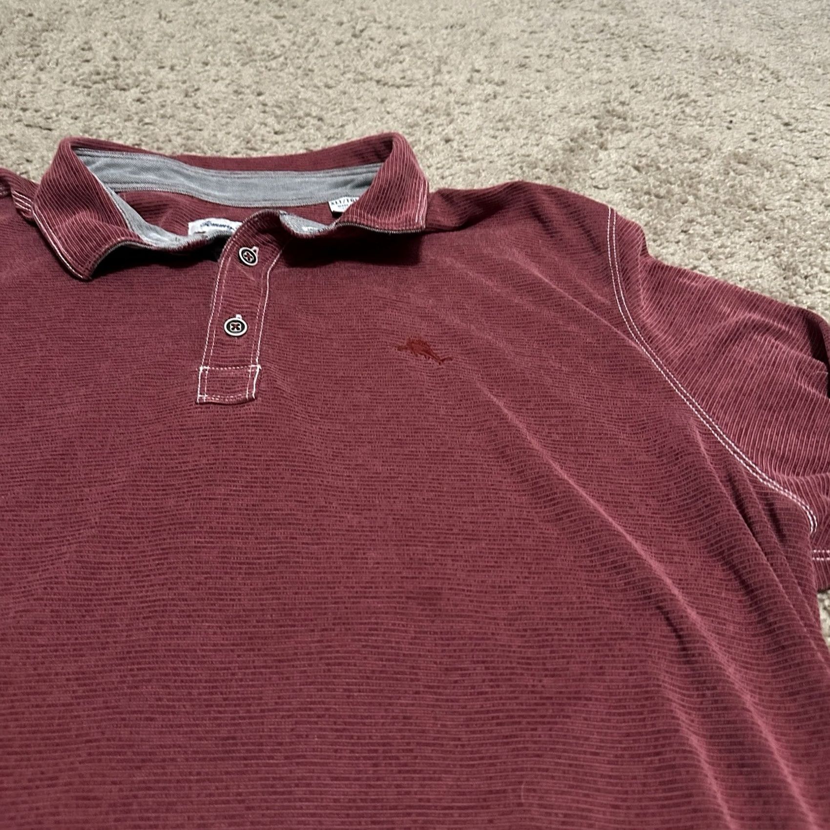 Tommy Bahama Tommy Bahama Polo Shirt Men's XLT Red Breathable Performance Long Sleeve Size US XL / EU 56 / 4 - 2 Thumbnail