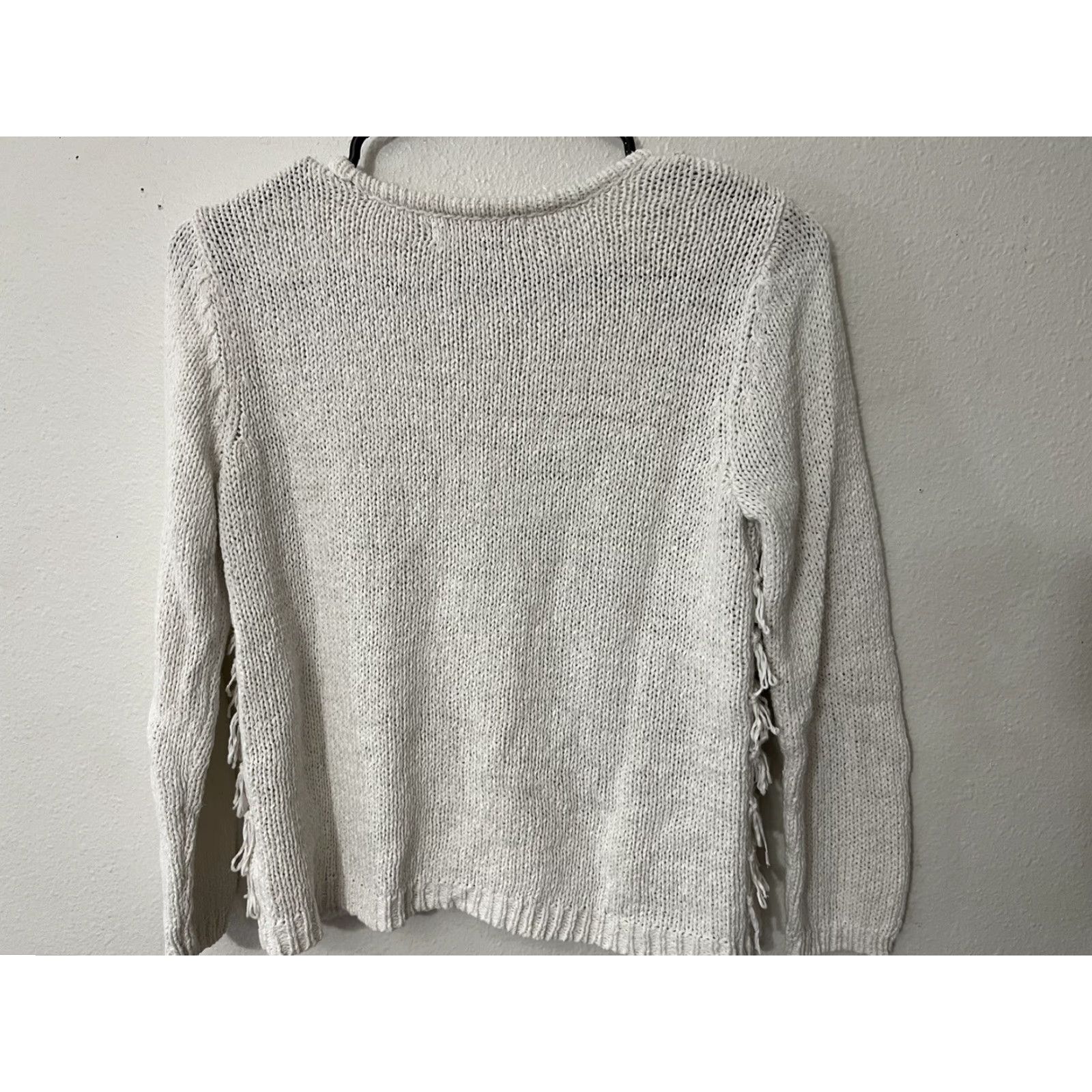 Ellen Tracy Ellen Tracy Cardigan Women White S Full Zip Pearl Tassel Gold Zipper Long Sleeve Knit Solid Elegant Size S / US 4 / IT 40 - 3 Thumbnail