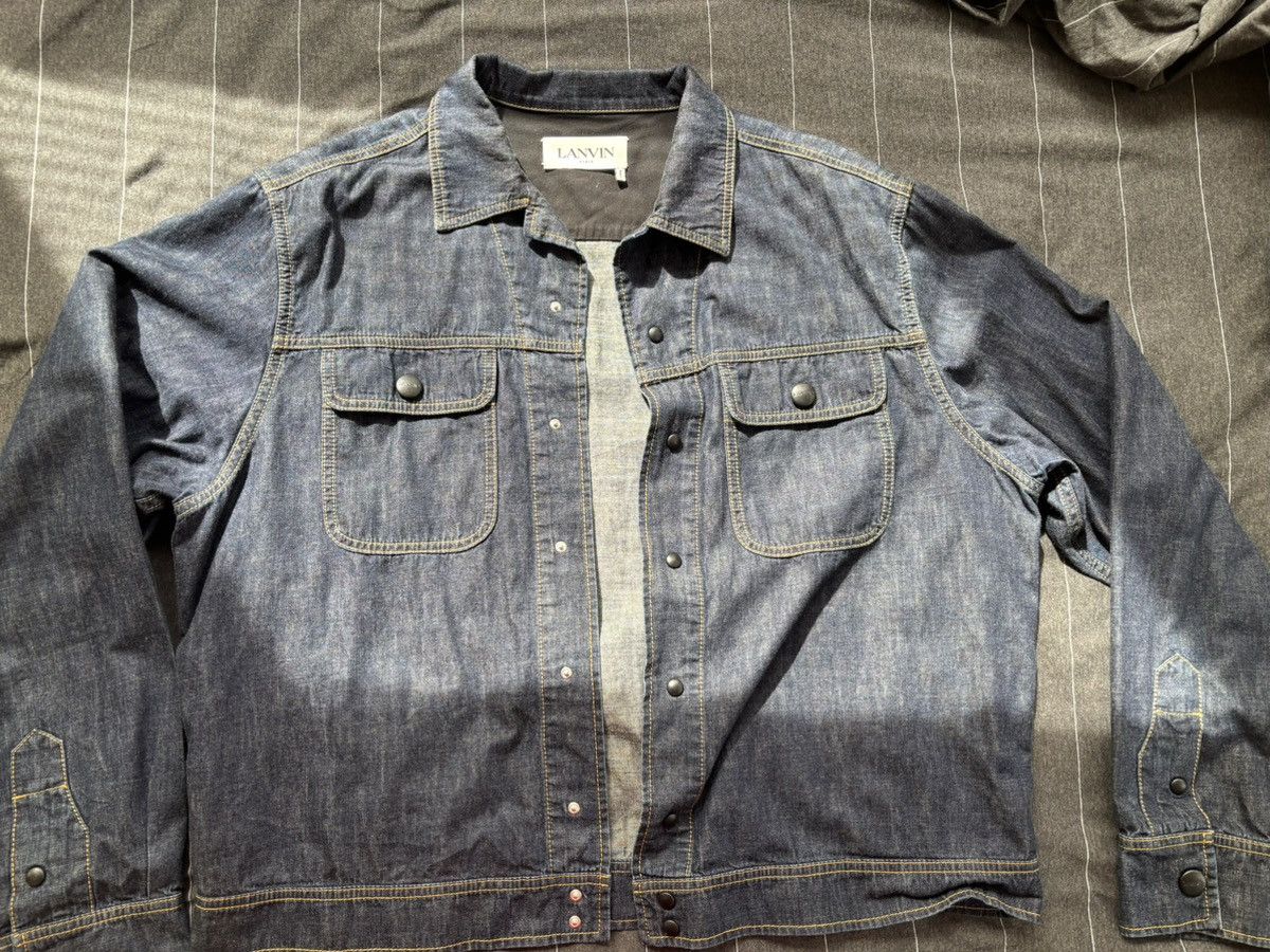 Lanvin Lanvin Blue denim crop jacket Size US XL / EU 56 / 4 - 1 Thumbnail