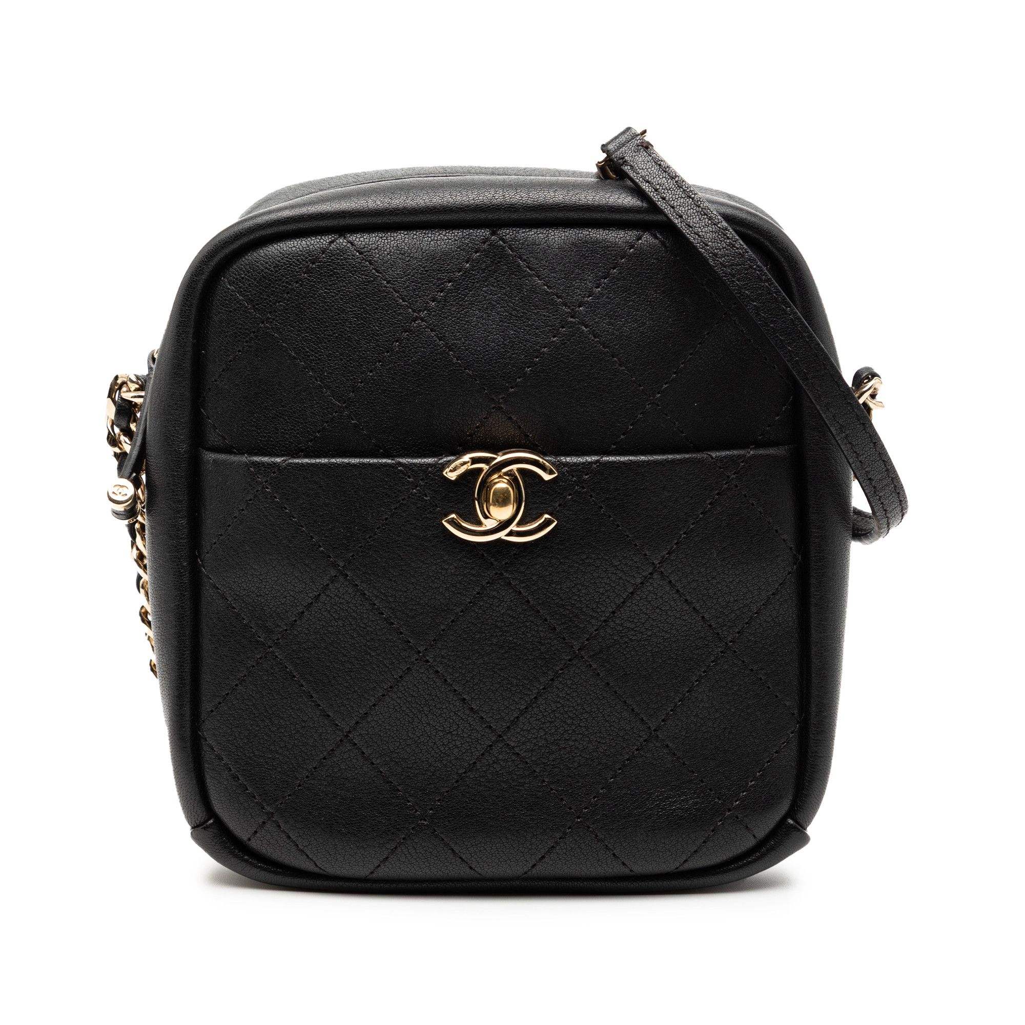 Chanel Chanel Stitched Goatskin Casual Trip North South Camera Case Size ONE SIZE - 1 Thumbnail