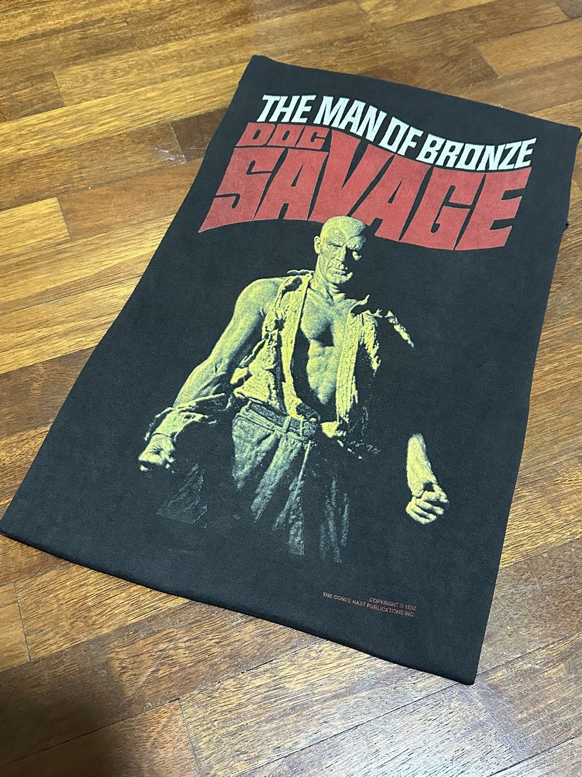 image of Dc Comics x Marvel Comics Vintage Doc Savage in Black, Men's (Size XL)