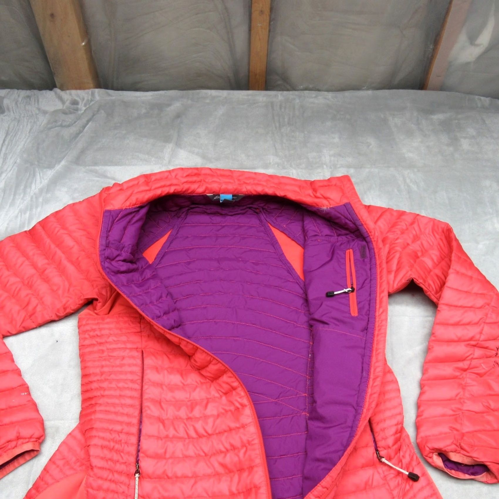 Eddie Bauer Eddie Bauer Down Jacket Women M Orange Quilted Puffer Coat Zip Front Mid-Length Size M / US 6-8 / IT 42-44 - 3 Thumbnail