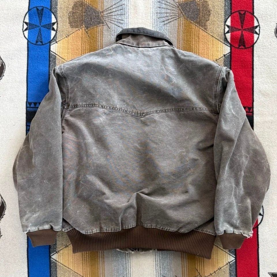 Carhartt VINTAGE Carhartt Santa Fe Quilt Lined Jacket XL Gray 90s Western Workwear Bomber Mens Size US XL / EU 56 / 4 - 2 Thumbnail