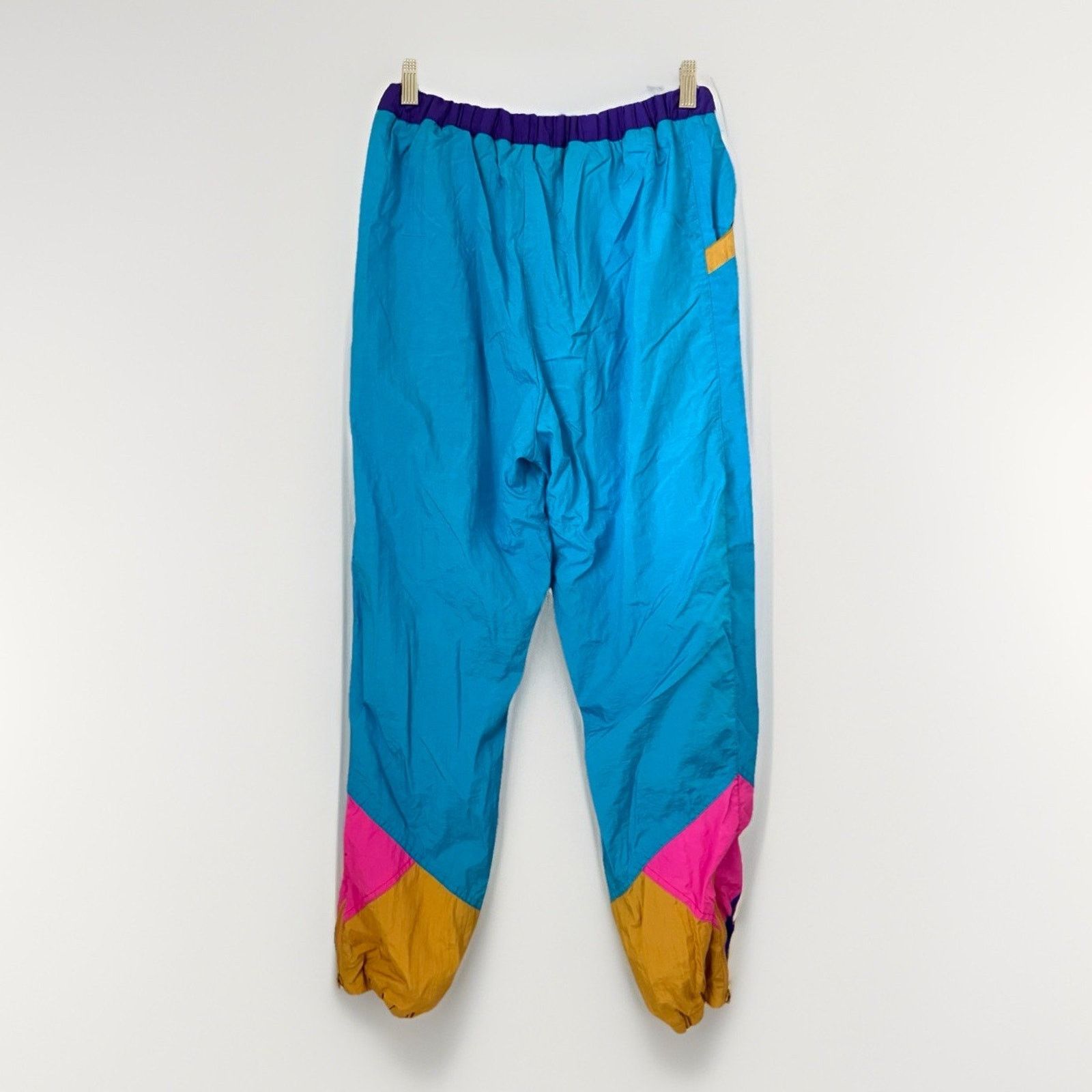 Other Vintage 80s Neon Parachute Windbreaker Lined Track Jogger Size 26" / US 2 / IT 38 - 2 Thumbnail