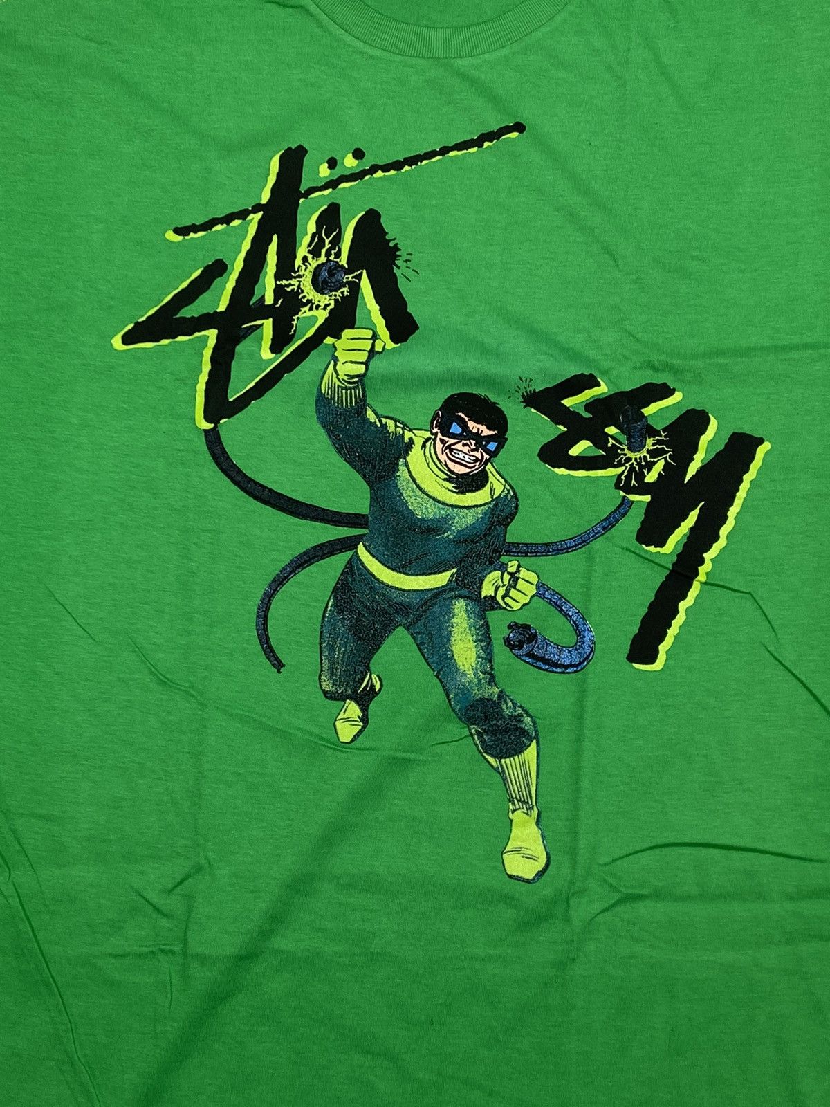 Stussy Stüssy x Marvel green T-shirt, size XL, new Size US XL / EU 56 / 4 - 3 Thumbnail
