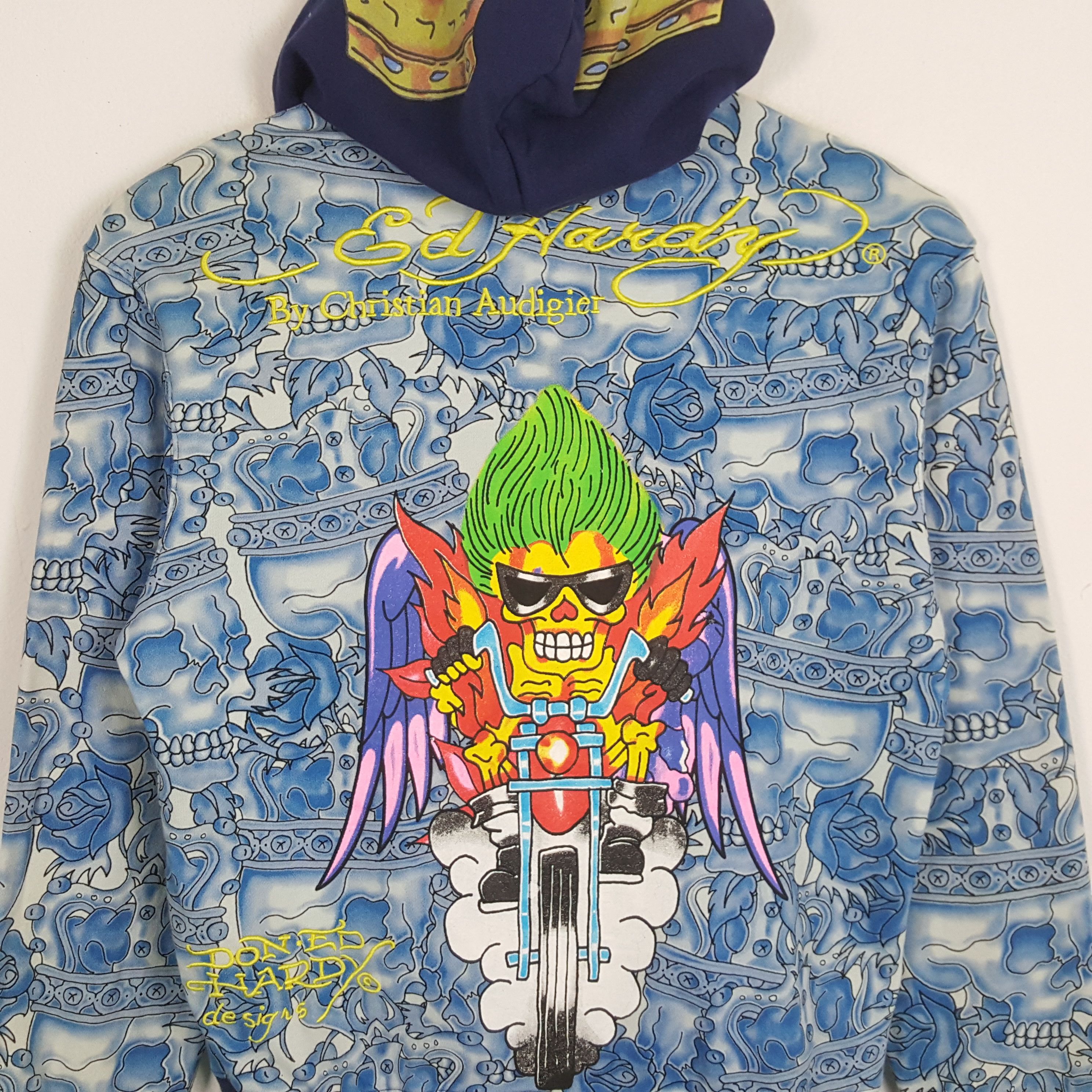 Christian Audigier × Ed Hardy × Vintage Vintage ED HARDY by CHRISTIAN AUDIGIER Designer Hoodies Size US L / EU 52-54 / 3 - 2 Thumbnail