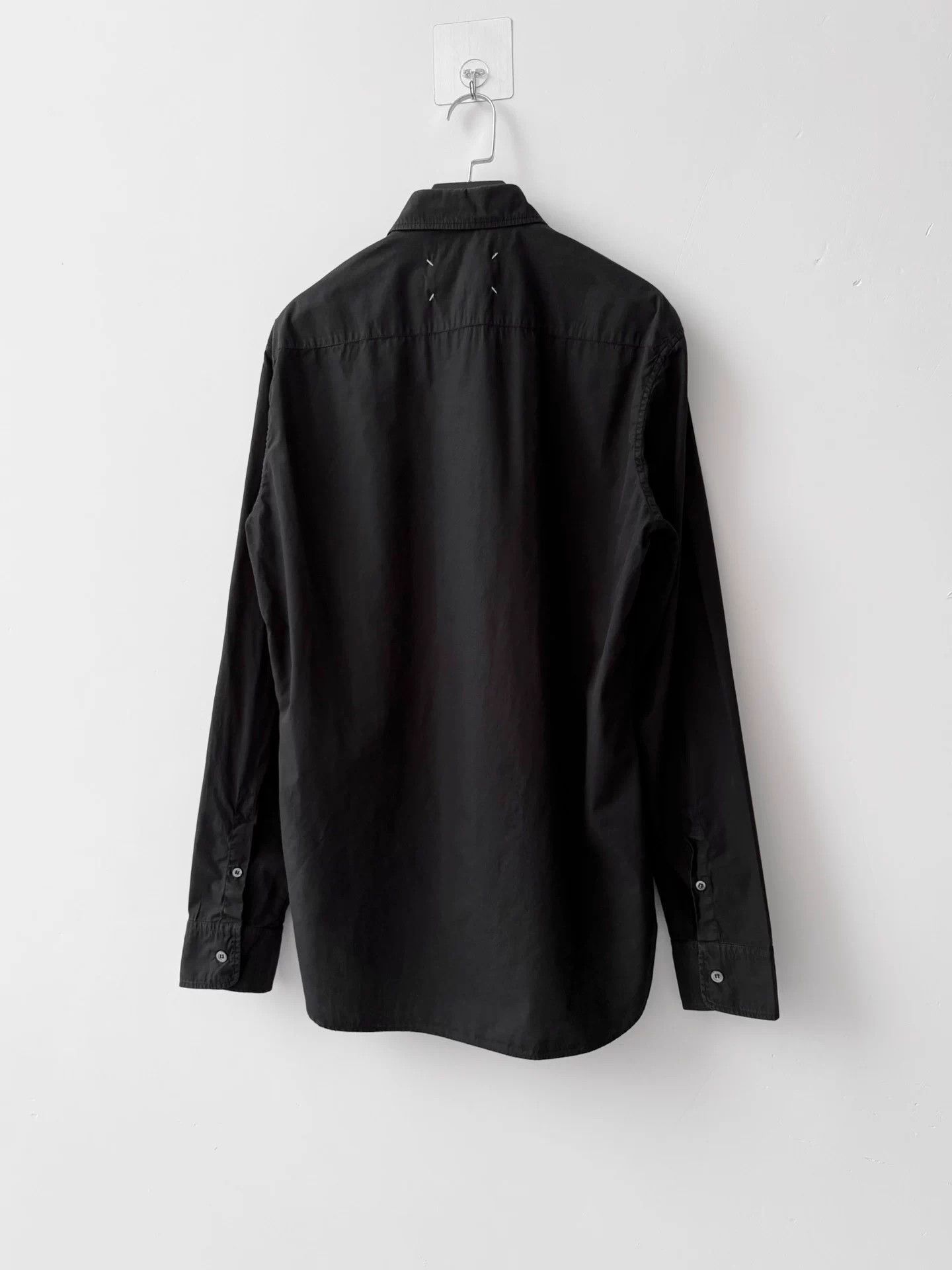 Maison Margiela Maison Margiela S/S21 Topstitch Pocket Shirt Black 40 Size US XXS / EU 40 - 3 Thumbnail