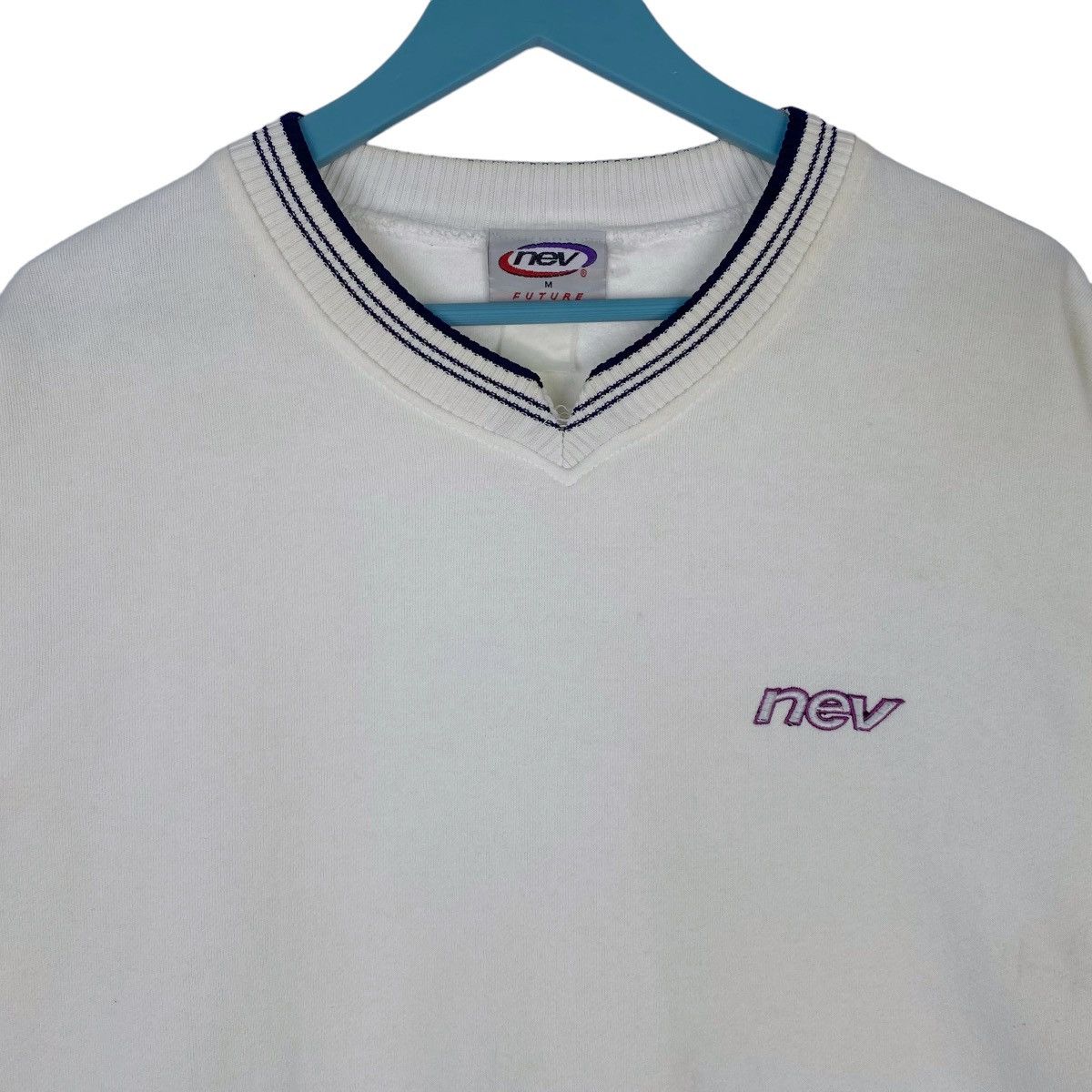 Designer × Vintage Nev Future Shapes Sweatshirt V Neck Pullover Jumper Size US M / EU 48-50 / 2 - 2 Thumbnail