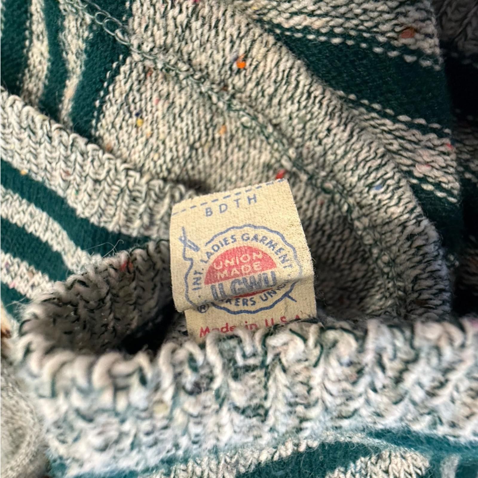 Other Penrose vintage sweater speckled gray & green stripes SZ SM Size S / US 4 / IT 40 - 6 Thumbnail