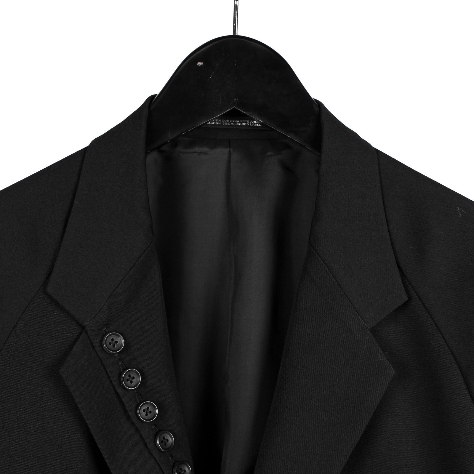 Yohji Yamamoto Yohji Yamamoto Pour Homme W/Gabardine LAPEL BUTTON 5PK JKT Size US L / EU 52-54 / 3 - 3 Thumbnail