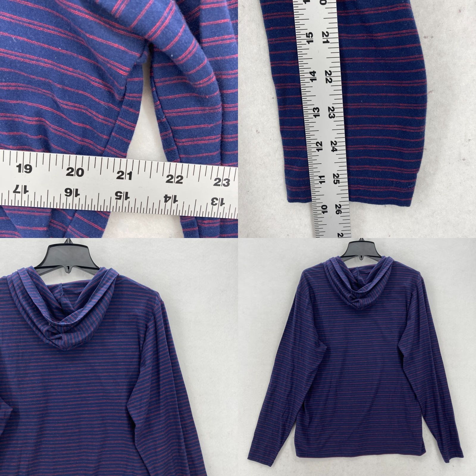 Vineyard Vines Vineyard Vines Edgartown T-Shirt Mens Medium Navy Blue Striped Hooded Preppy Size US M / EU 48-50 / 2 - 8 Thumbnail
