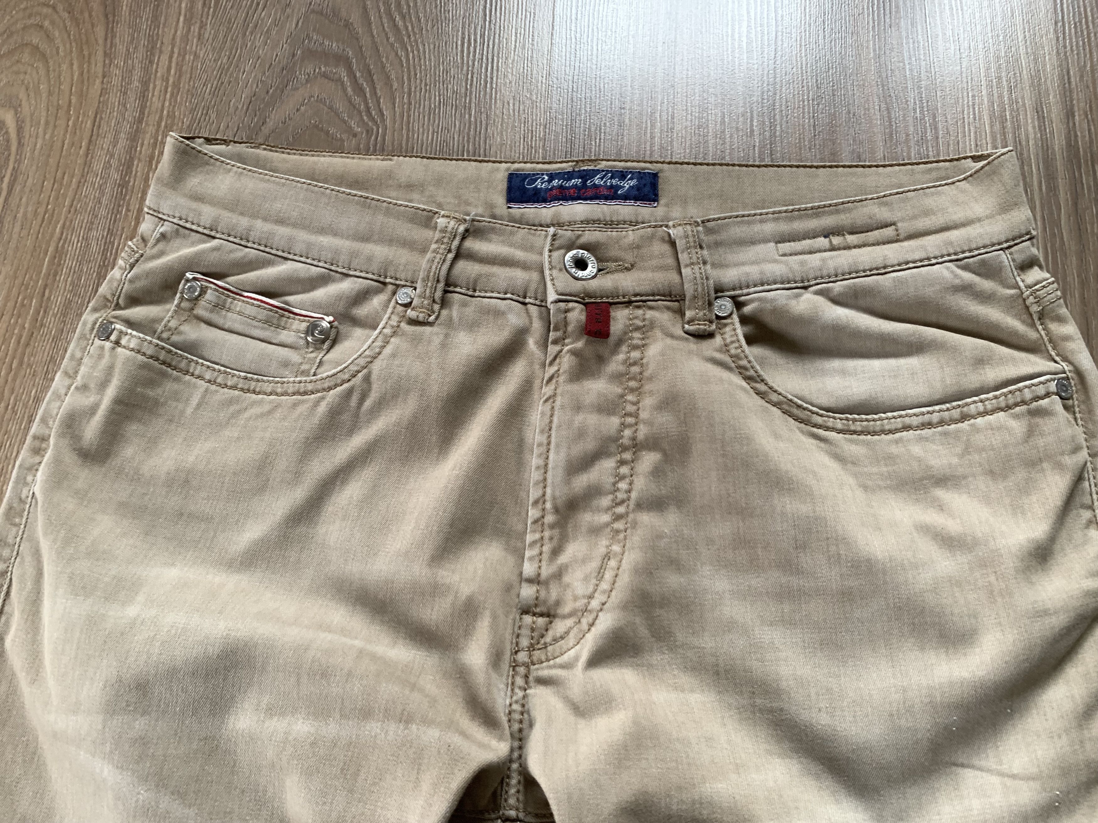 Designer × Pierre Cardin Pierre Cardin Premium Selvedge Beige Jeans Size US 33 - 5 Thumbnail