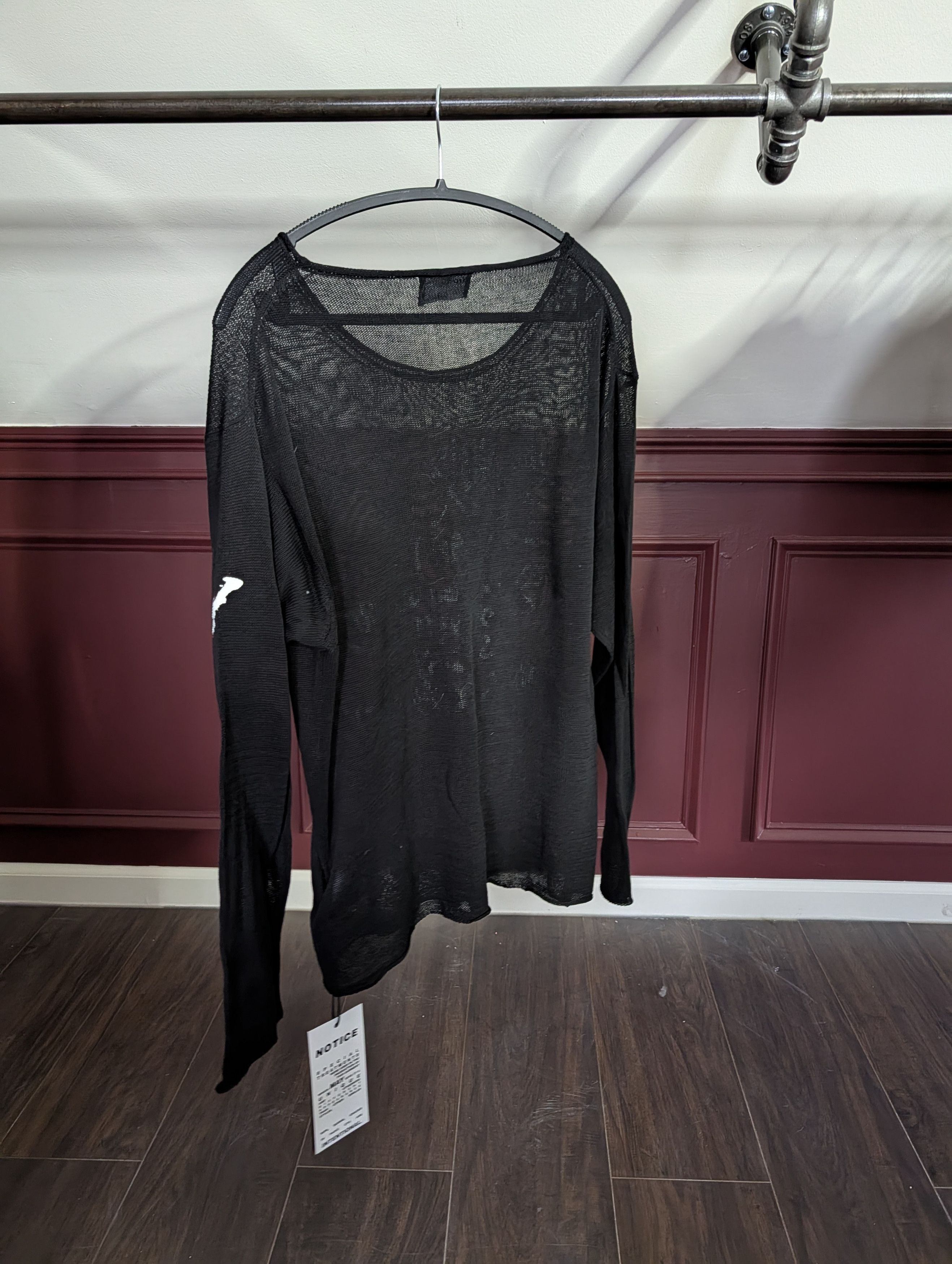 Enfants Riches Deprimes GRAIL Dog Fight Black Viscose Open Knit Sweater Large w Tags Size US L / EU 52-54 / 3 - 17 Thumbnail