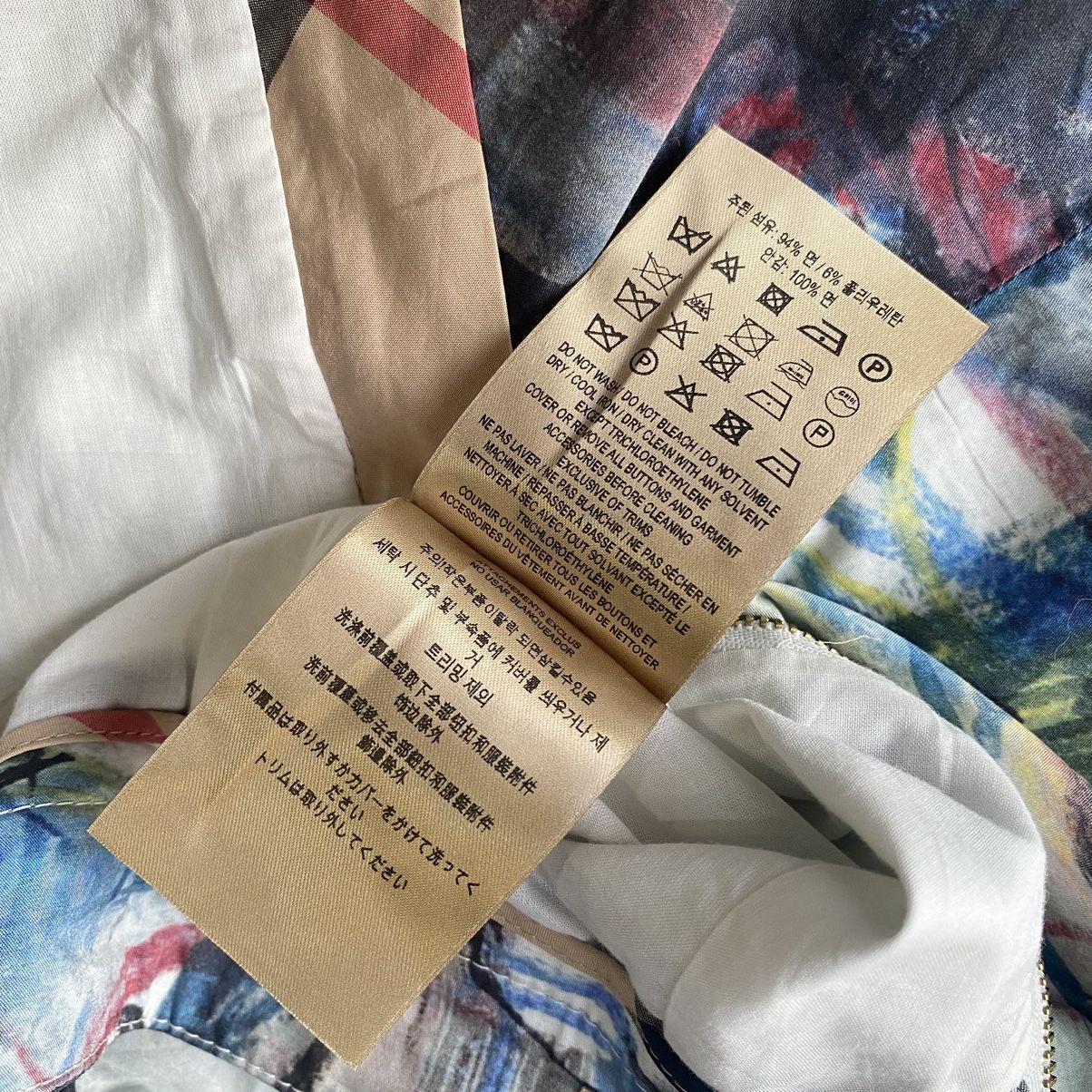 Burberry × Designer Artistic Abstract Printed Burberry A-Line Midi Skirt Size 26" / US 2 / IT 38 - 13 Thumbnail