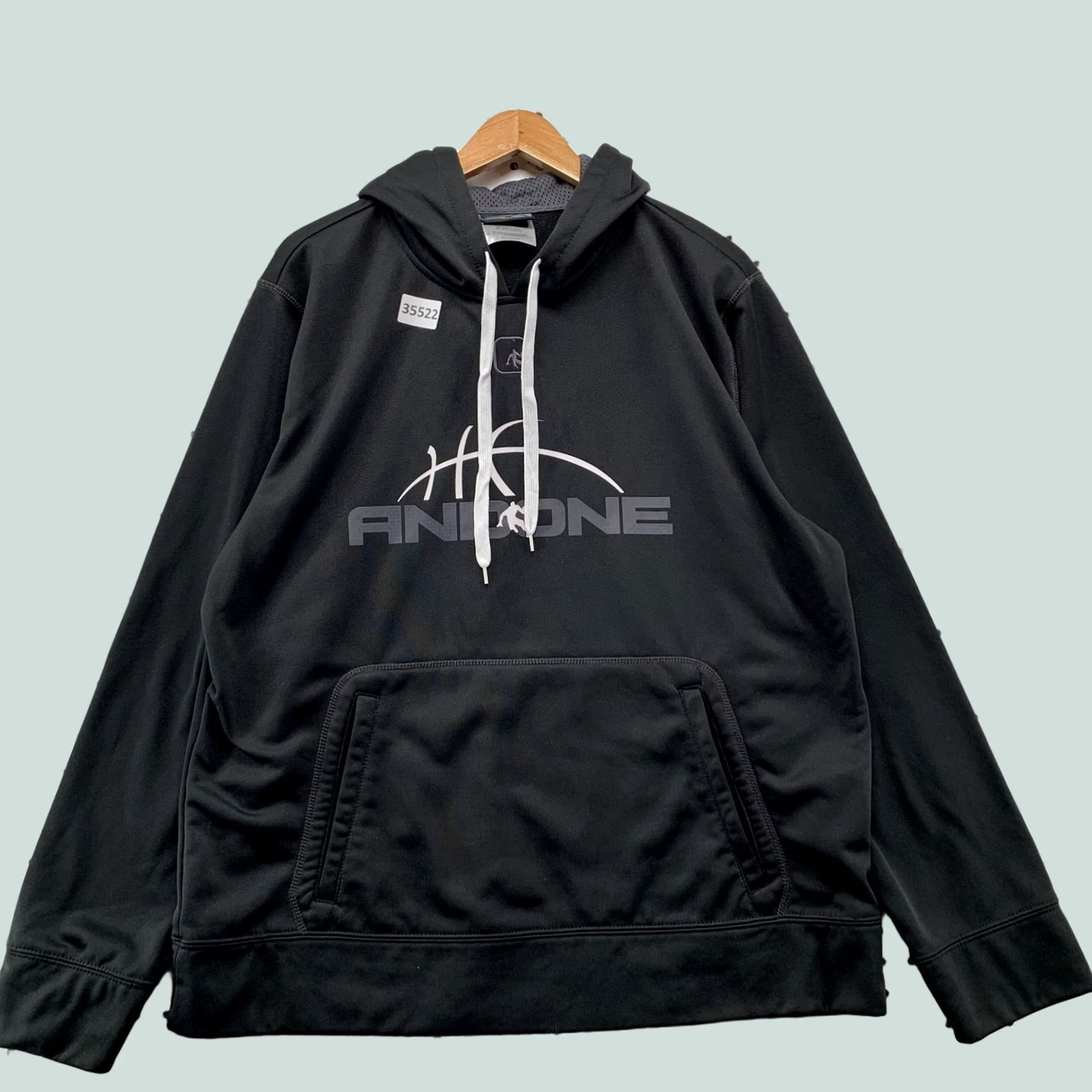 Vintage VINTAGE AND1 Hoodie Sweatshirt Mens Black Large Hooded Pullover 24x28.5 Size US L / EU 52-54 / 3 - 1 Thumbnail