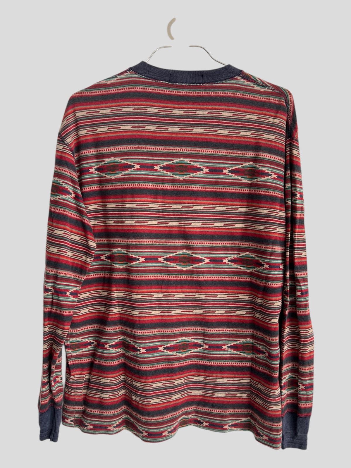 Polo Ralph Lauren Vintage Polo Ralph Lauren 🇺🇸 Native Chimayo Henley LS Shirt Size US M / EU 48-50 / 2 - 2 Thumbnail