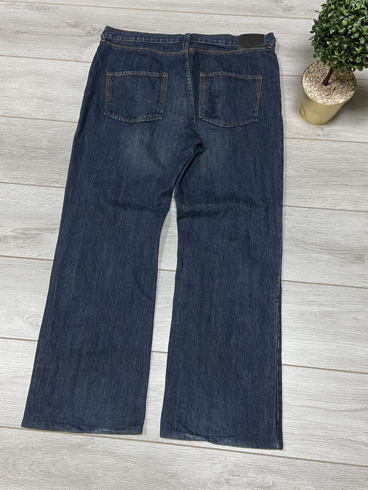 YSL Yves Saint Laurent big logo vintage jeans