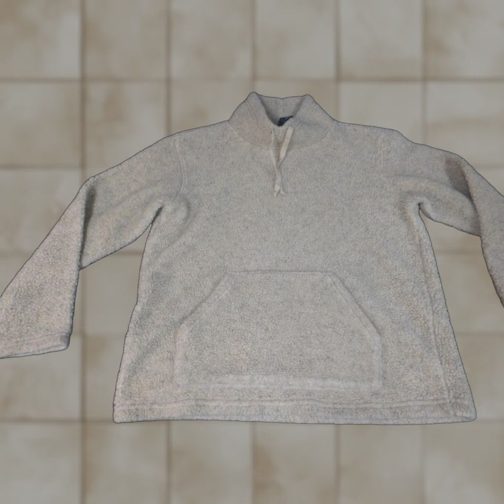 Gap Gap Womens Sweater Medium Beige Raglan Sleeve Crew Neck Pullover Fleece Knit Long Sleeve Acrylic Polyester Regular Breathable Fall Winter Modern Size M / US 6-8 / IT 42-44 - 1 Thumbnail