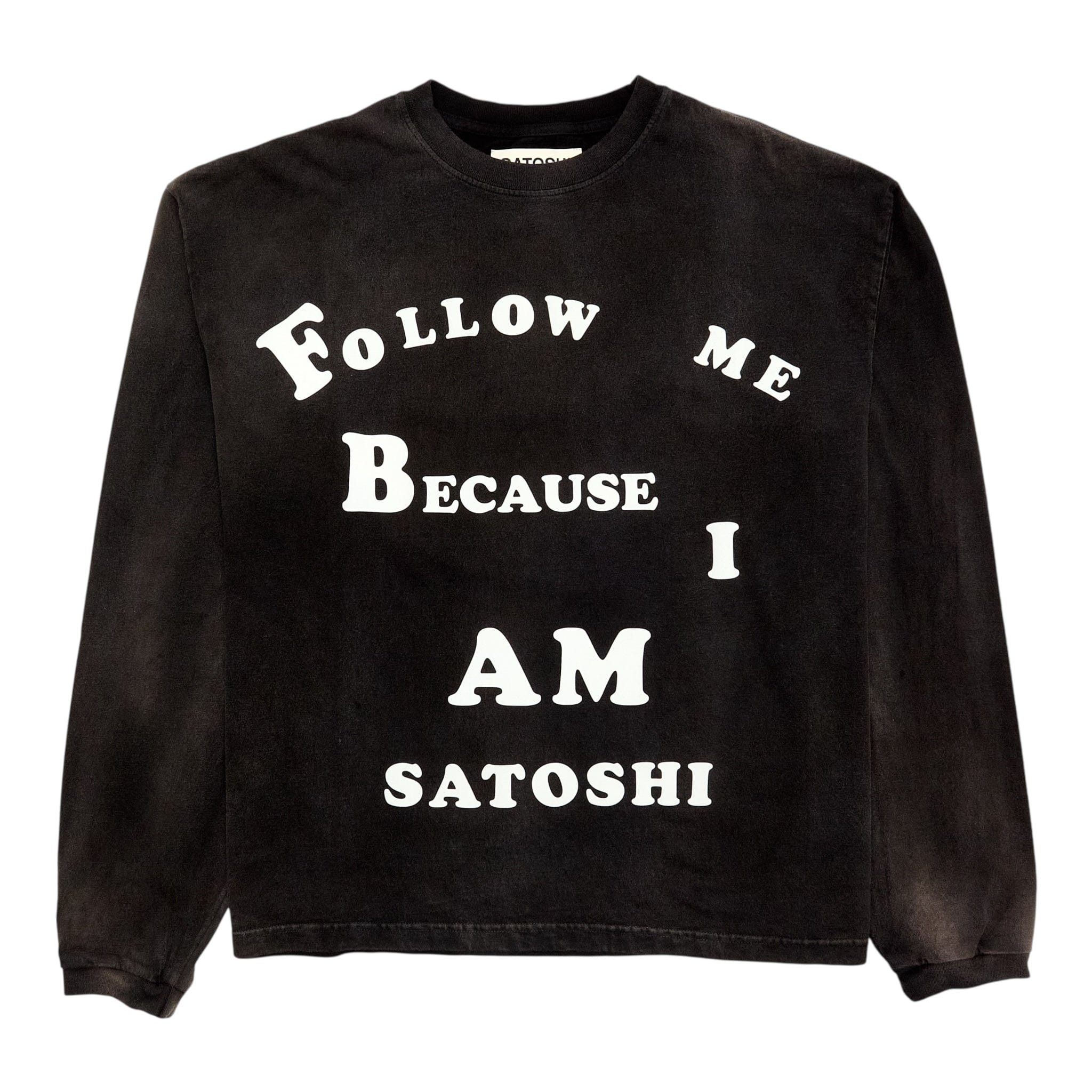 Satoshi Nakamoto Follow Me Long Sleeve Tee Shirt Black Size US M / EU 48-50 / 2 - 1 Thumbnail