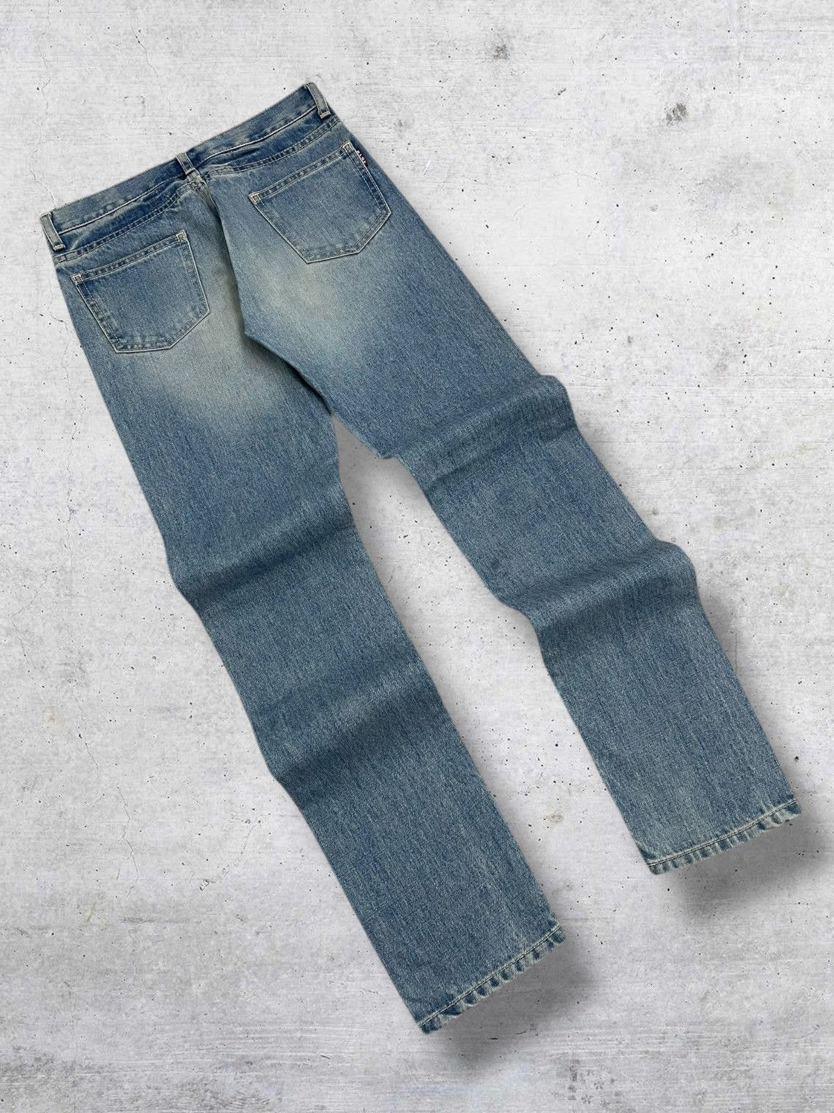 Japanese Brand VINTAGE JAPAN OG BLU BLUE 90S DESIGNER BLUE WASHED DENIM Size US 27 - 9 Thumbnail