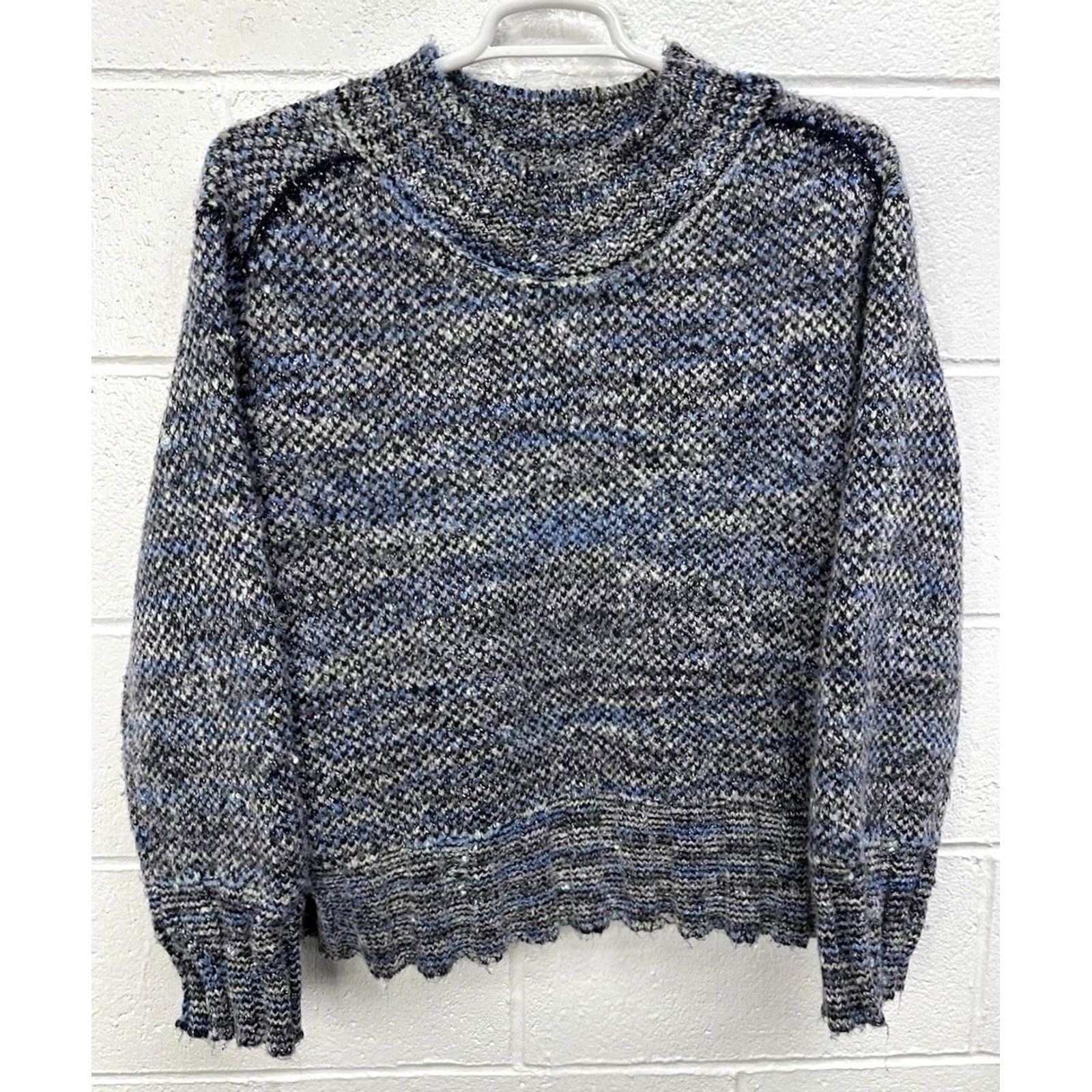 Free People Free People Sweater Pullover Women's L Blue Cotton Candy Pullover Sweater Size L Women Blue Cotton Candy Pullover Sweater 90s Mens Womens Bentley Size L / US 10 / IT 46 - 3 Thumbnail