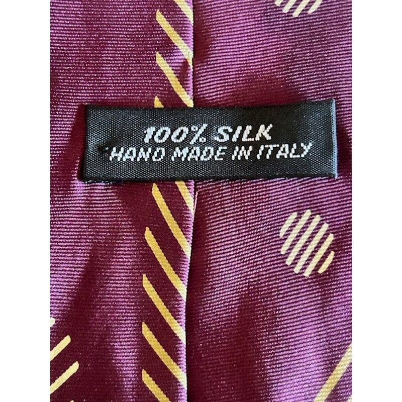 Other Vintage 100% Silk Geometric Tie – Handmade in Italy Size ONE SIZE - 4 Thumbnail