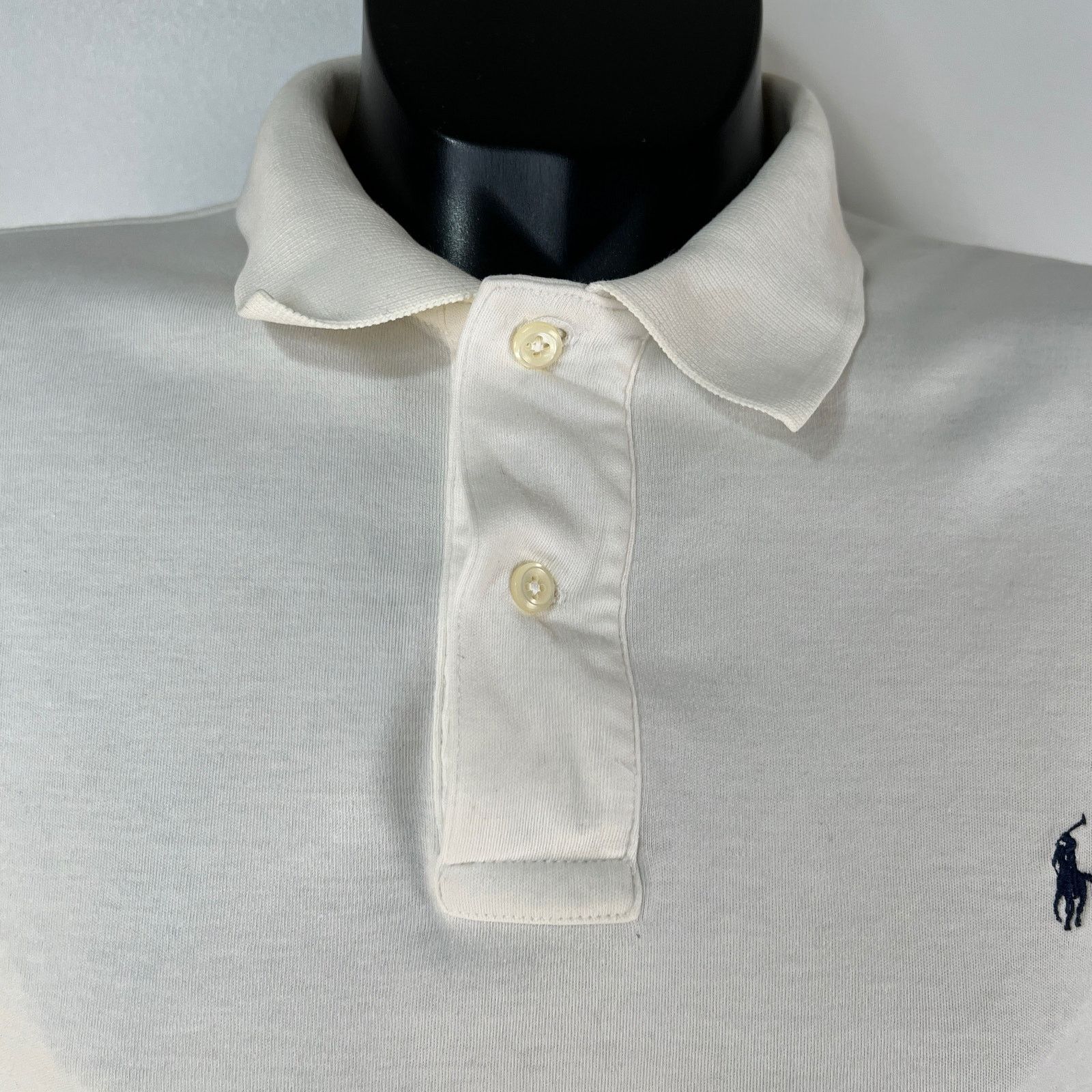 Polo Ralph Lauren × Vintage 90s Polo Ralph Lauren Classic White Polo Shirt Size US M / EU 48-50 / 2 - 2 Thumbnail