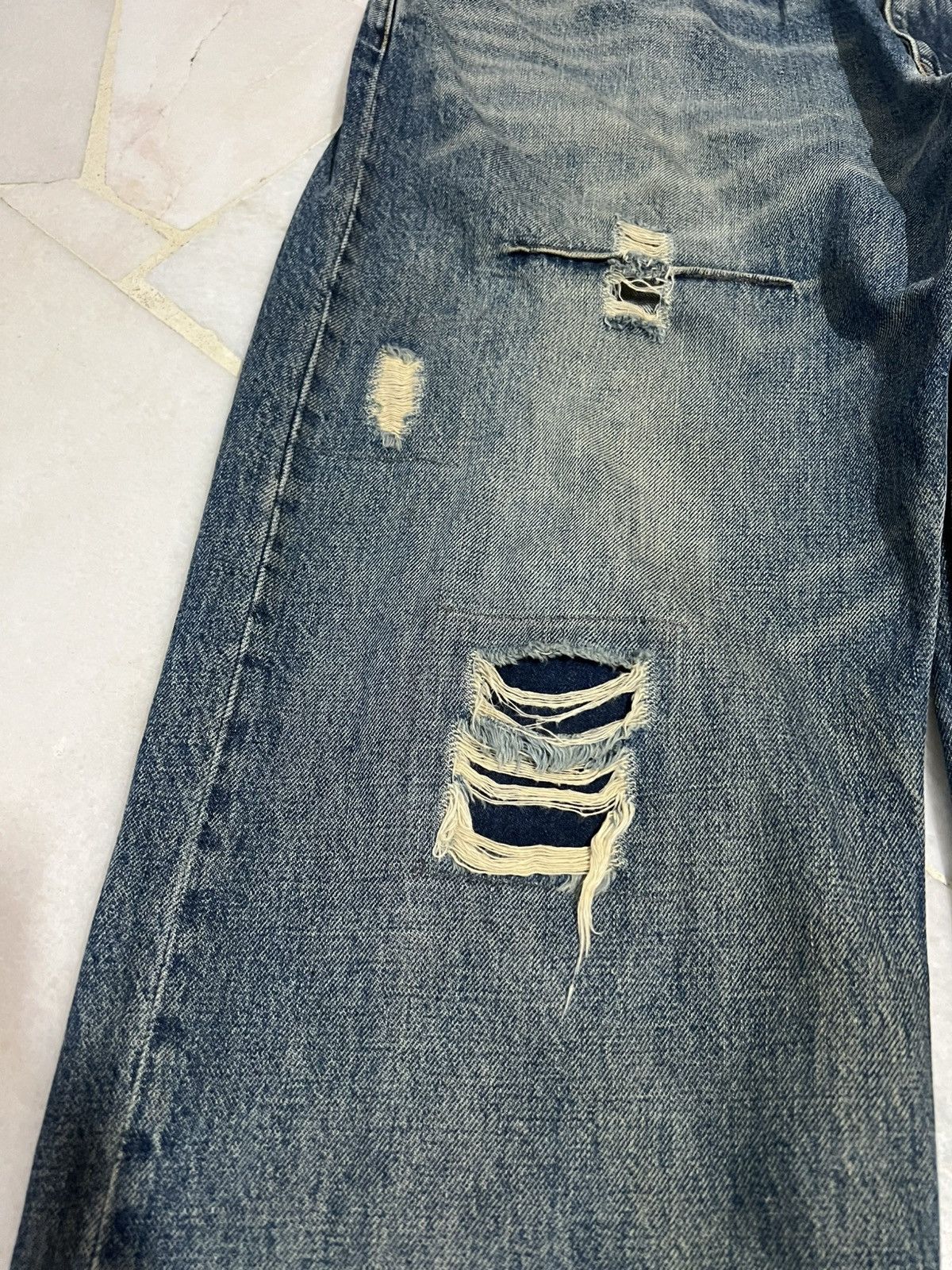 Hysteric Glamour × If Six Was Nine × Japanese Brand 🌈90’s union made sacrifice Distress mud Wash Jean Japan Size US 39 - 5 Thumbnail