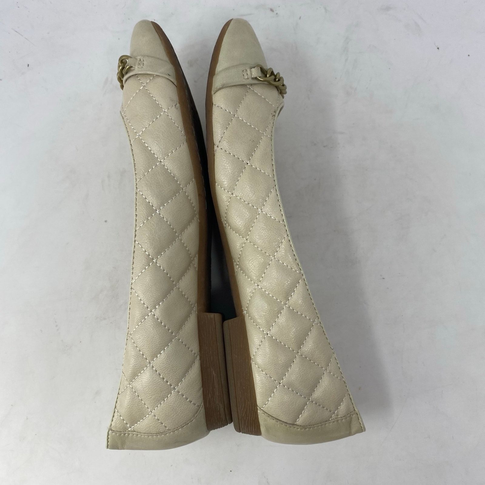 Boc Boc White Quilted Flats Chain Detail Shoes Womens Size 9 Size US 9 / IT 39 - 6 Thumbnail