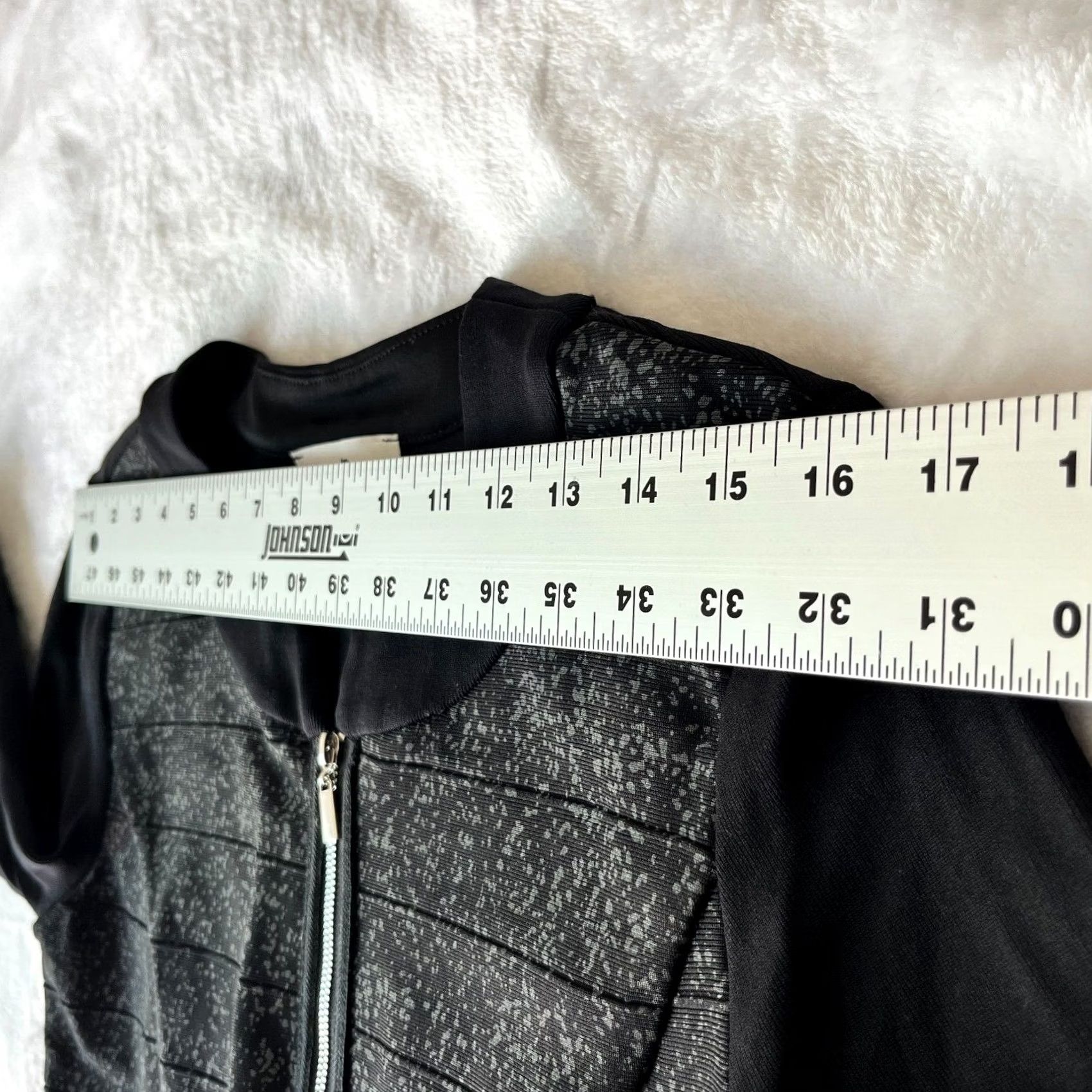 Joseph Ribkoff Joseph Ribkoff Womens Size 6 Zip Front Long Sleeve Jacket Black Colorblock Lightweight Knit Short Jacket Size M / US 6-8 / IT 42-44 - 6 Thumbnail