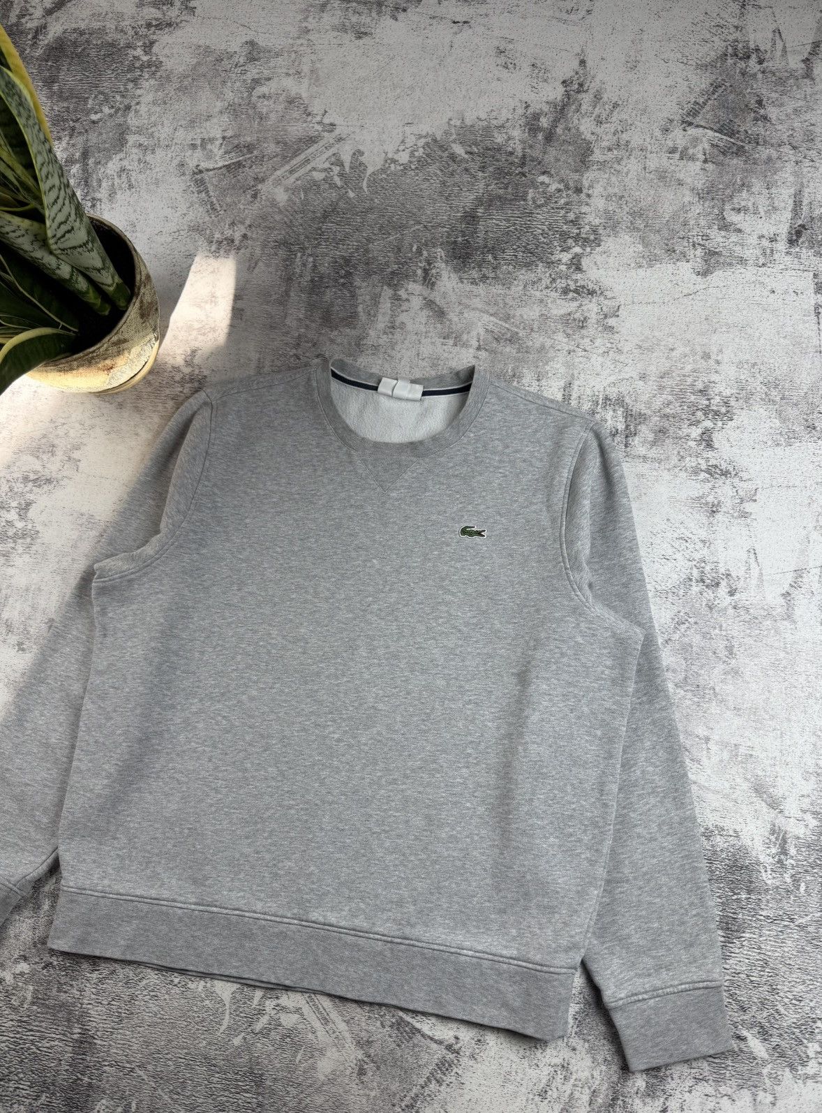 Lacoste Lacoste Sport Men’s Cotton XL FR 6 Crew Neck Gray Basic Sweatshirt Pullover Size US XL / EU 56 / 4 - 3 Thumbnail