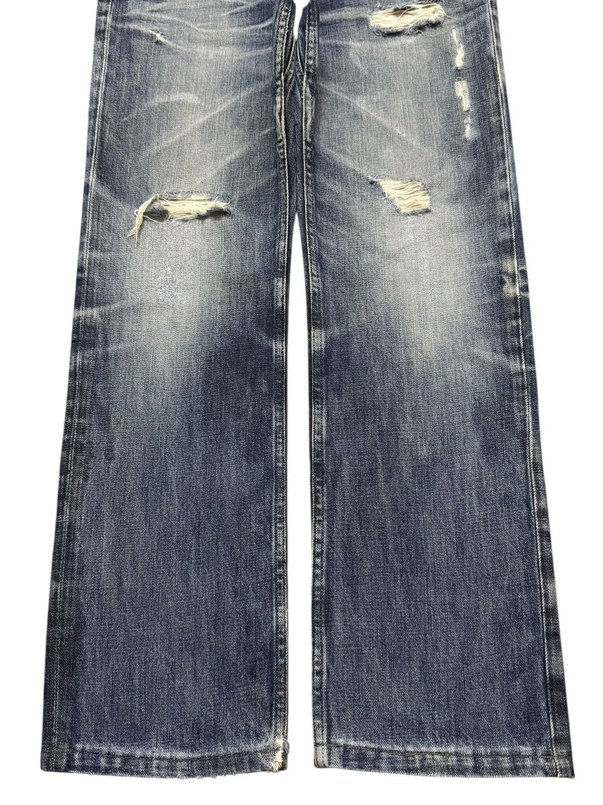 Roar Vintage 90s Japan Roar Blue Faded Wash Whisker Distressed Size US 32 / EU 48 - 7 Thumbnail