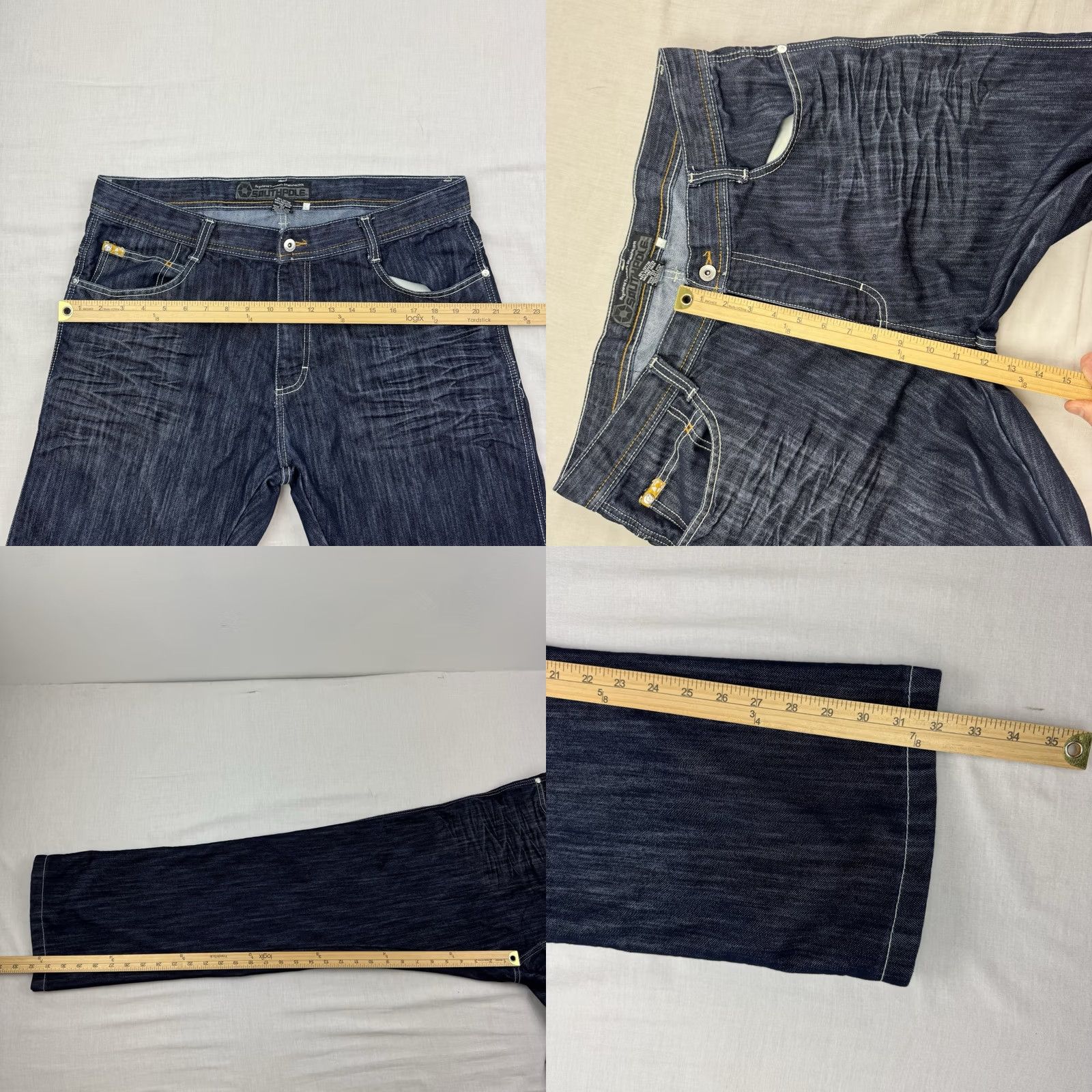 Southpole VINTAGE Southpole Jeans Adult 38x32 Relaxed Hip Hop Y2K Hipster Grunge 90s Skater Jeans Mens Blue Cotton Polyester Straight Zip 38" 90s Hip Hop Mens Size US 38 / EU 54 - 8 Thumbnail