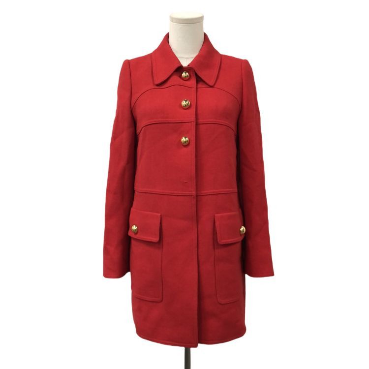 Prada Prada Red Wool Coat Size 42 Size M / US 6-8 / IT 42-44 - 1 Thumbnail