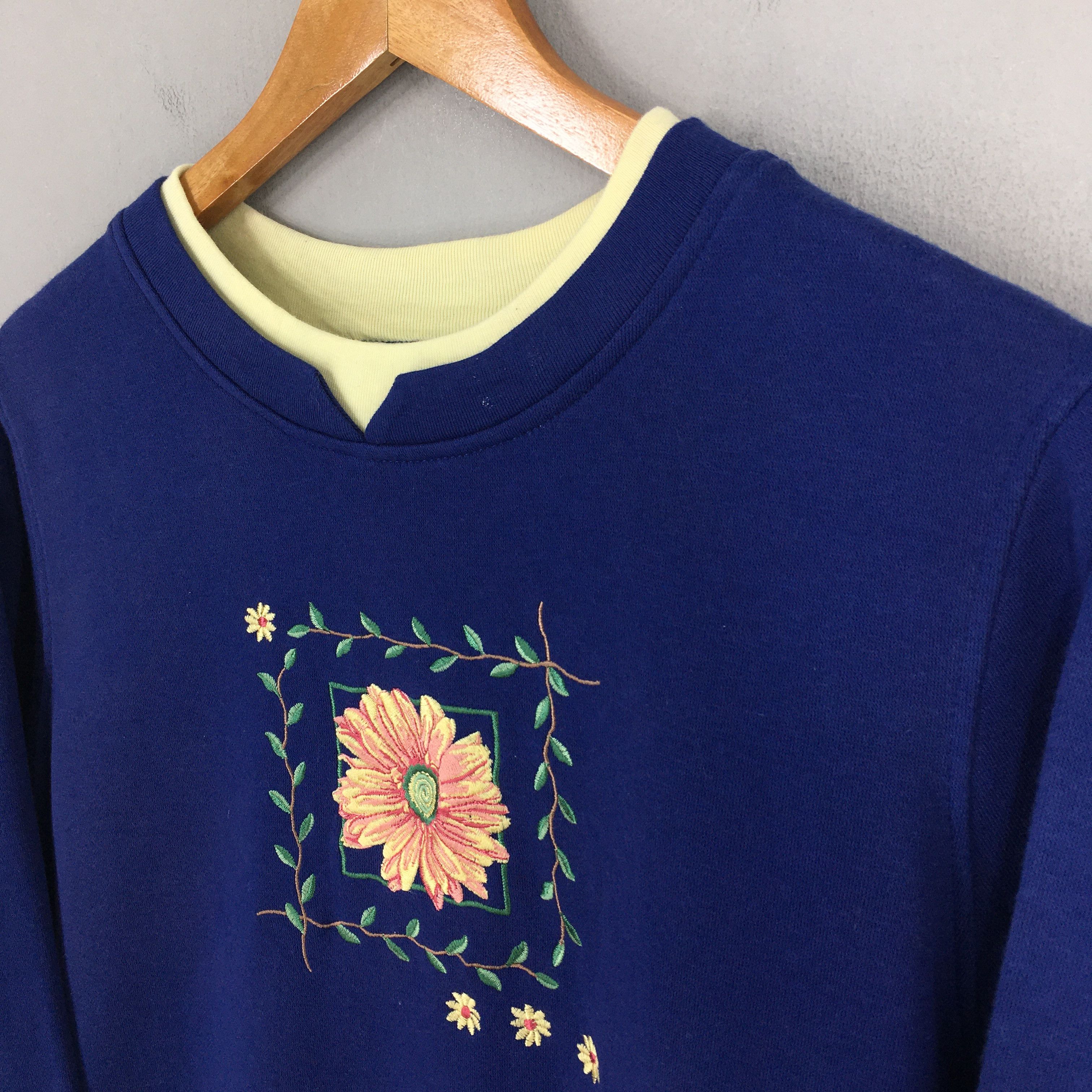 Vintage Vintage 90s Bouquet Flower Beautiful Sweatshirt Small Size US S / EU 44-46 / 1 - 3 Thumbnail