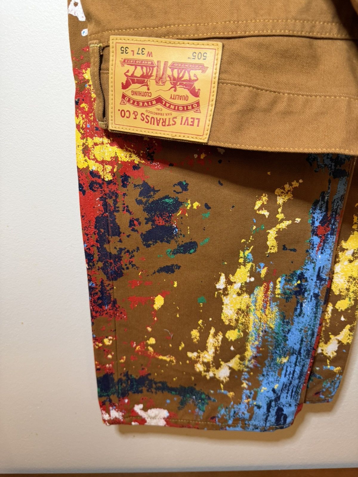 Other Levis x Junya Watanabe CDG Paint Splatter Brown Jeans Size US 37 - 3 Thumbnail