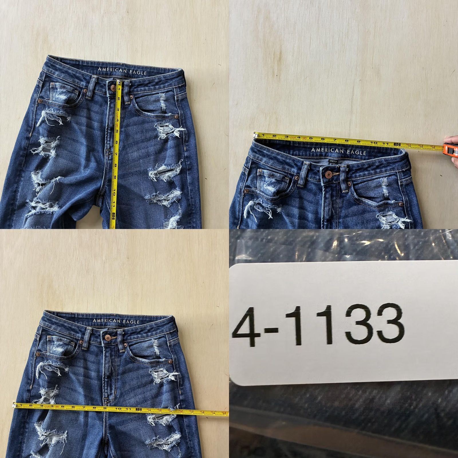 American Eagle Outfitters VINTAGE? NO — American Eagle Outfitters Jeans Women 4 Straight Distressed Medium Wash Stretch Crop 5-Pocket Denim Size 27" / US 4 / IT 40 - 8 Thumbnail