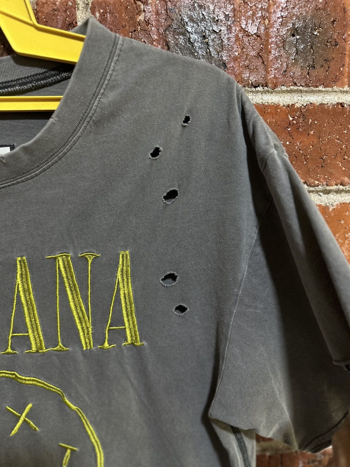 Band Tees Thrashed Vintage Nirvana Smile X Jouetie Distress Tee Size US L / EU 52-54 / 3 - 5 Thumbnail