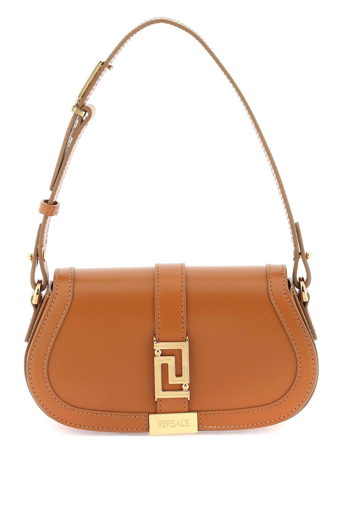 image of Versace Greca Goddess' Mini Shoulder Bag in Marrone, Women's