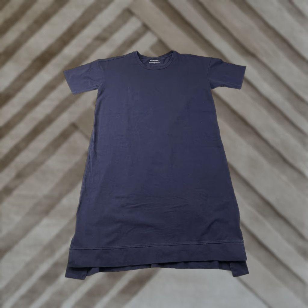 Eileen Fisher VINTAGE Eileen Fisher Womens Blue Short-Sleeve Crew-Neck T-Shirt Shift Dress Small Size S / US 4 / IT 40 - 1 Thumbnail