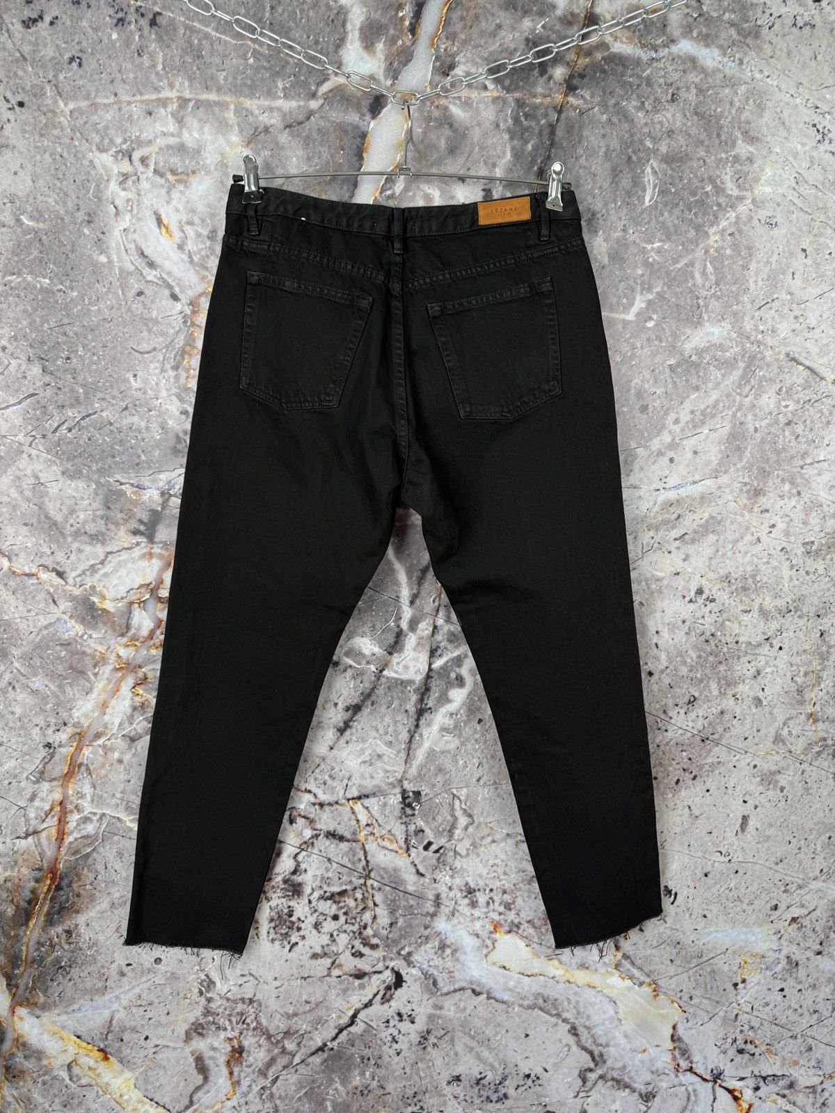 Reformation × Rouje × Sezane Women’s Sezane Denim Jeans Black Size 33 Size 33" - 11 Thumbnail