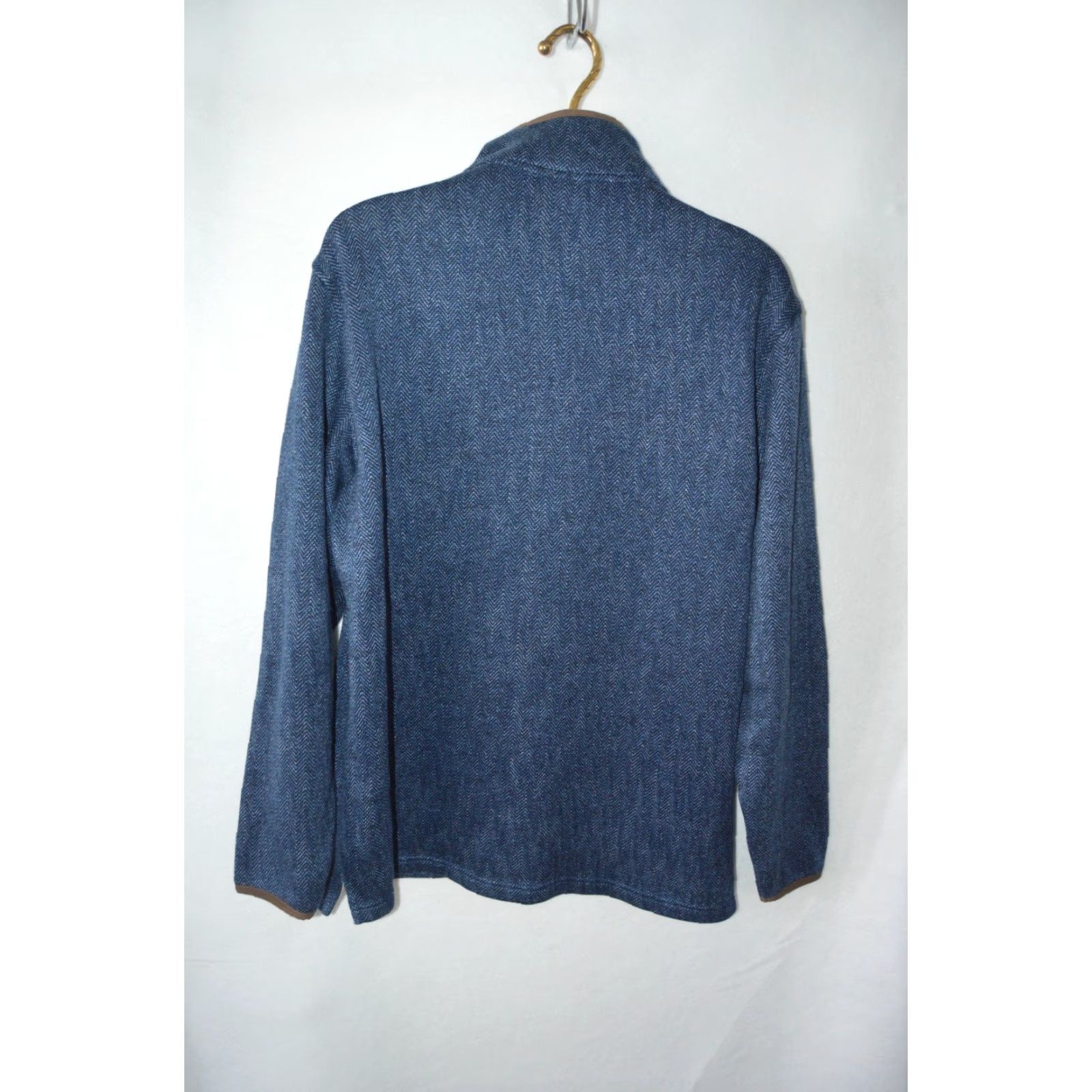 Weatherproof Weatherproof Fleece Pullover Shirt Blue Herringbone XL Men’s 1/4 Zip Mock Neck Casual Activewear Vintage Style Size US XL / EU 56 / 4 - 2 Thumbnail