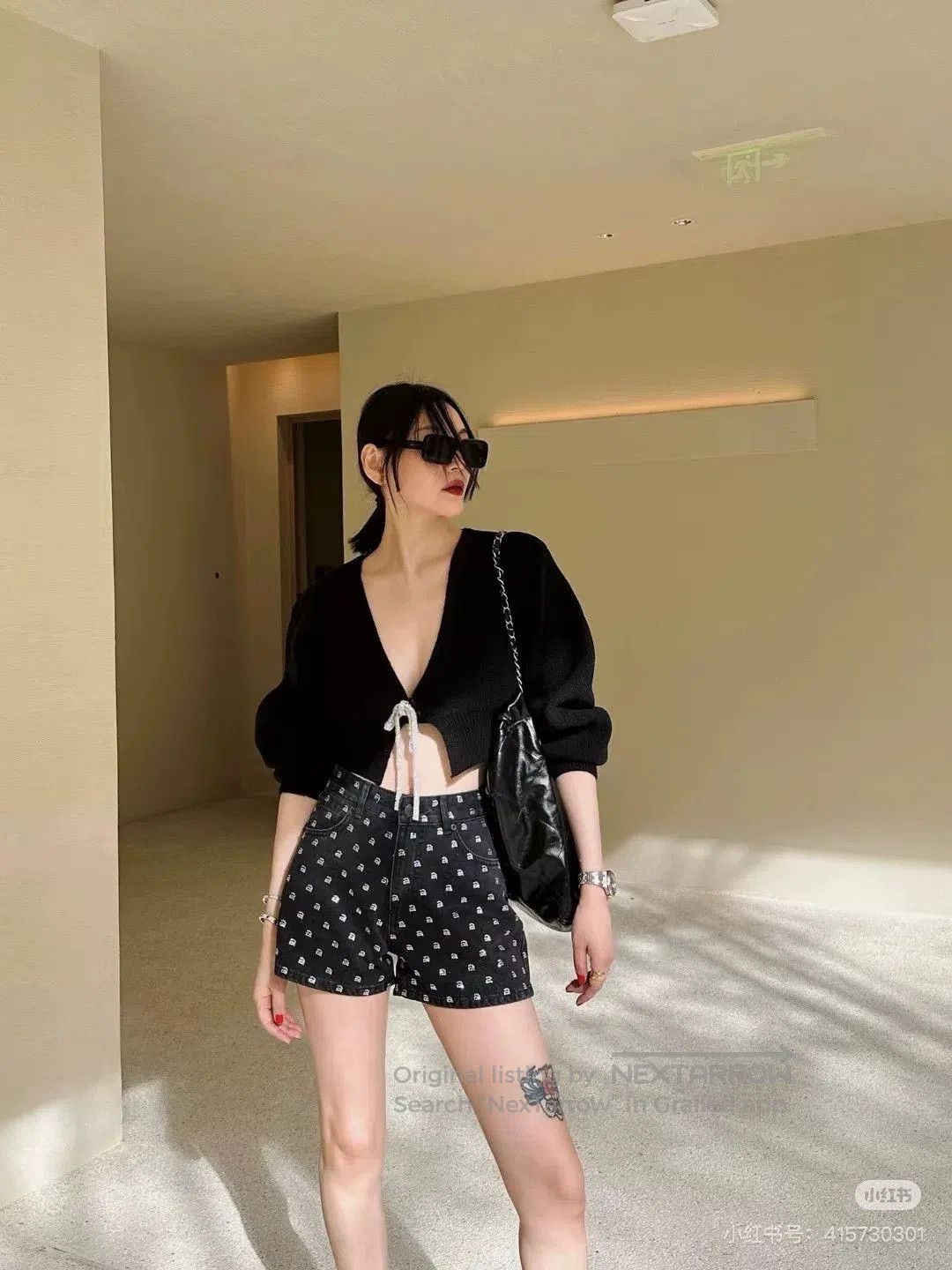 Alexander Wang Alexander Wang Rhinestone Bow Knit Cardigan. Size S / US 4 / IT 40 - 4 Thumbnail