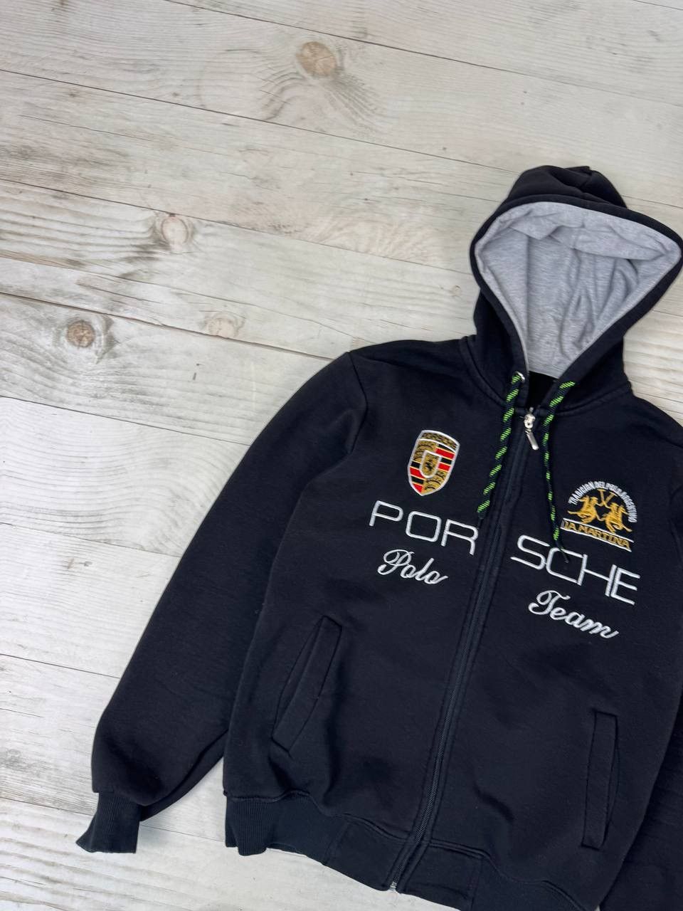 La Martina Vintage La Martina Porsche Polo Team Racing Hoodie 90s Size US S / EU 44-46 / 1 - 5 Thumbnail