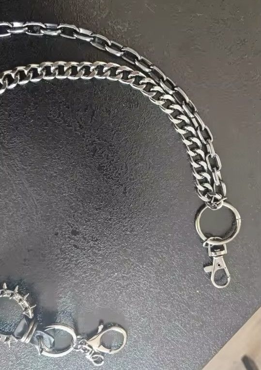 Other Punk Rock Layered Metal Chain Keychains Size ONE SIZE - 8 Thumbnail