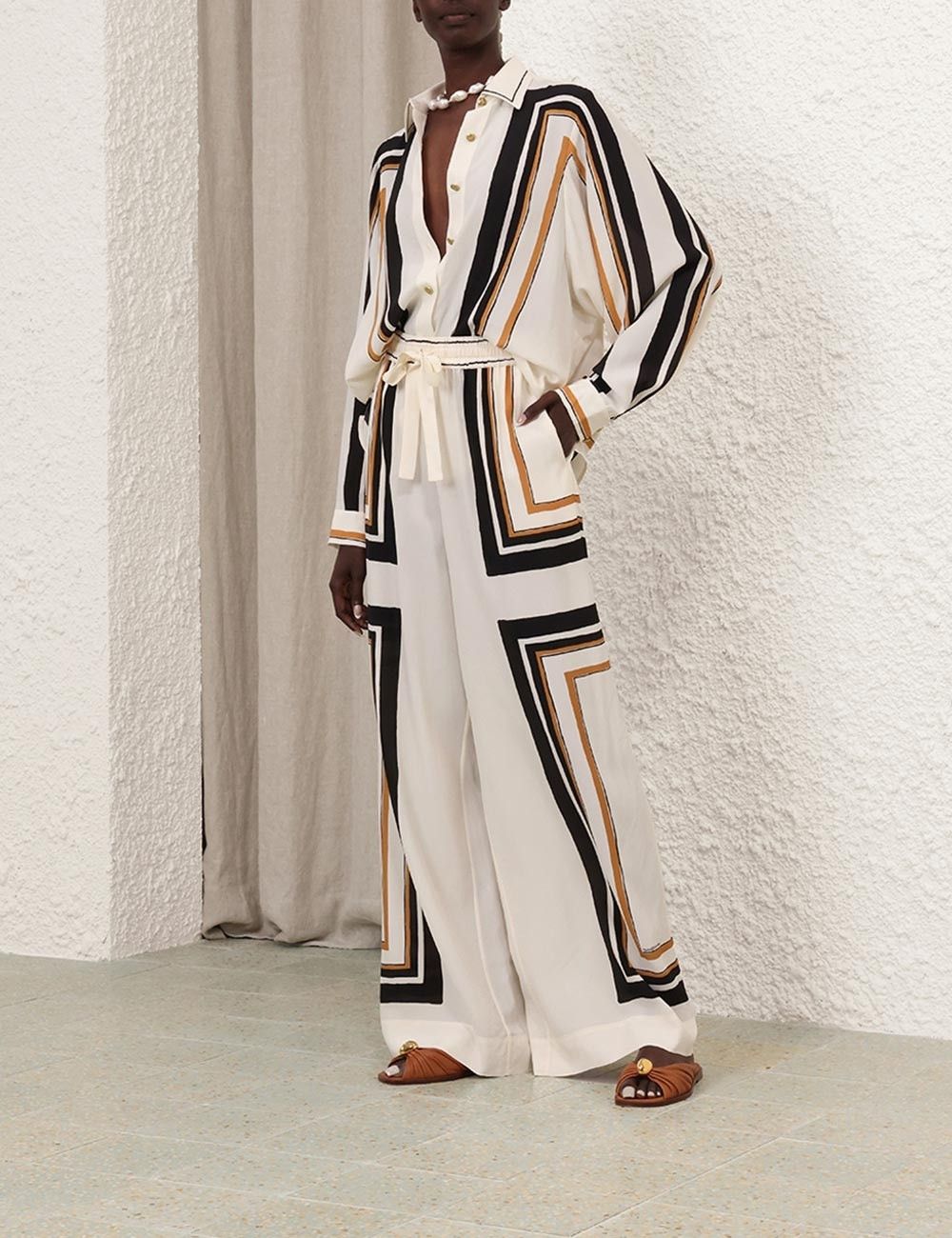 Zimmermann oc11z1025 Oversized Shirt in Multicolor Size M / US 6-8 / IT 42-44 - 8 Thumbnail