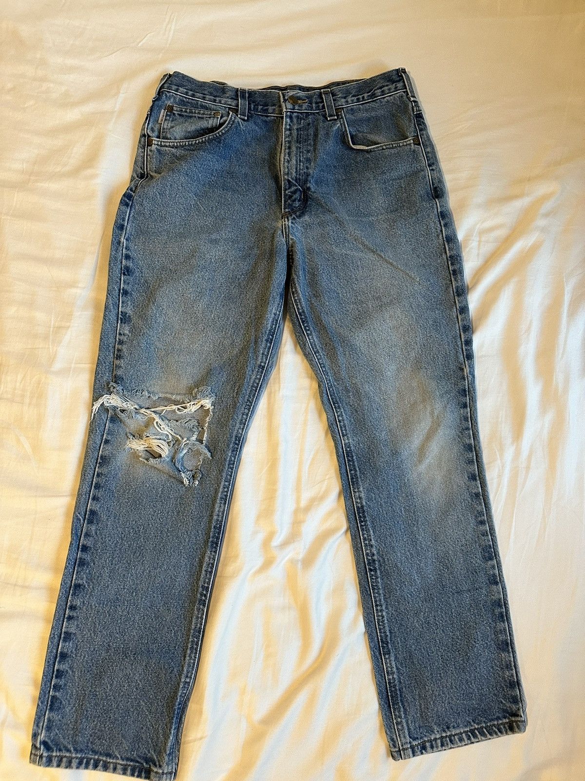 Carhartt Carhartt ripped jeans 34x30 traditional fit Size US 34 / EU 50 - 1 Thumbnail