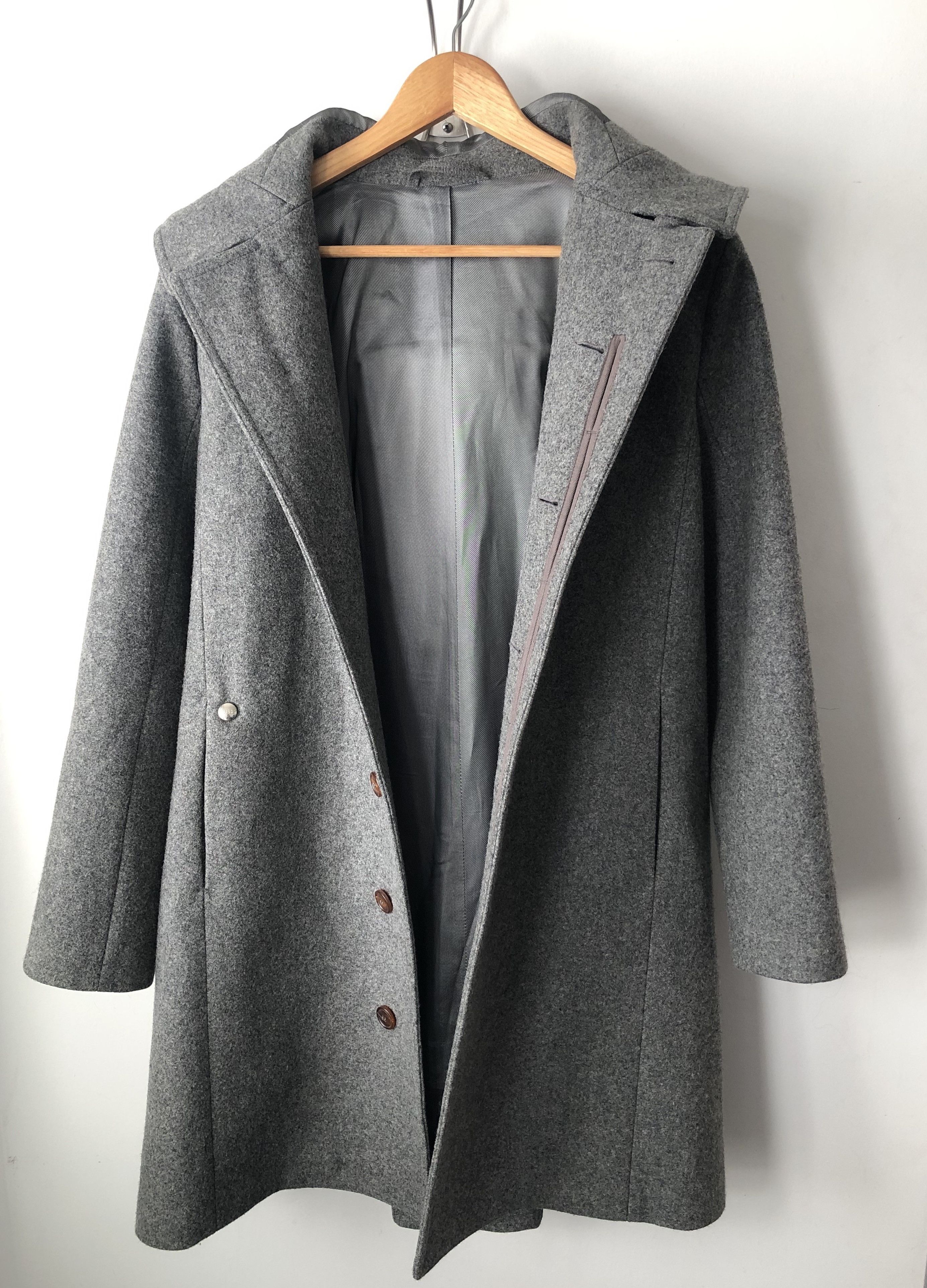 image of Bless N°48 Wool Hoodcoat Hood Coat S in Grey, Men's (Size Small)