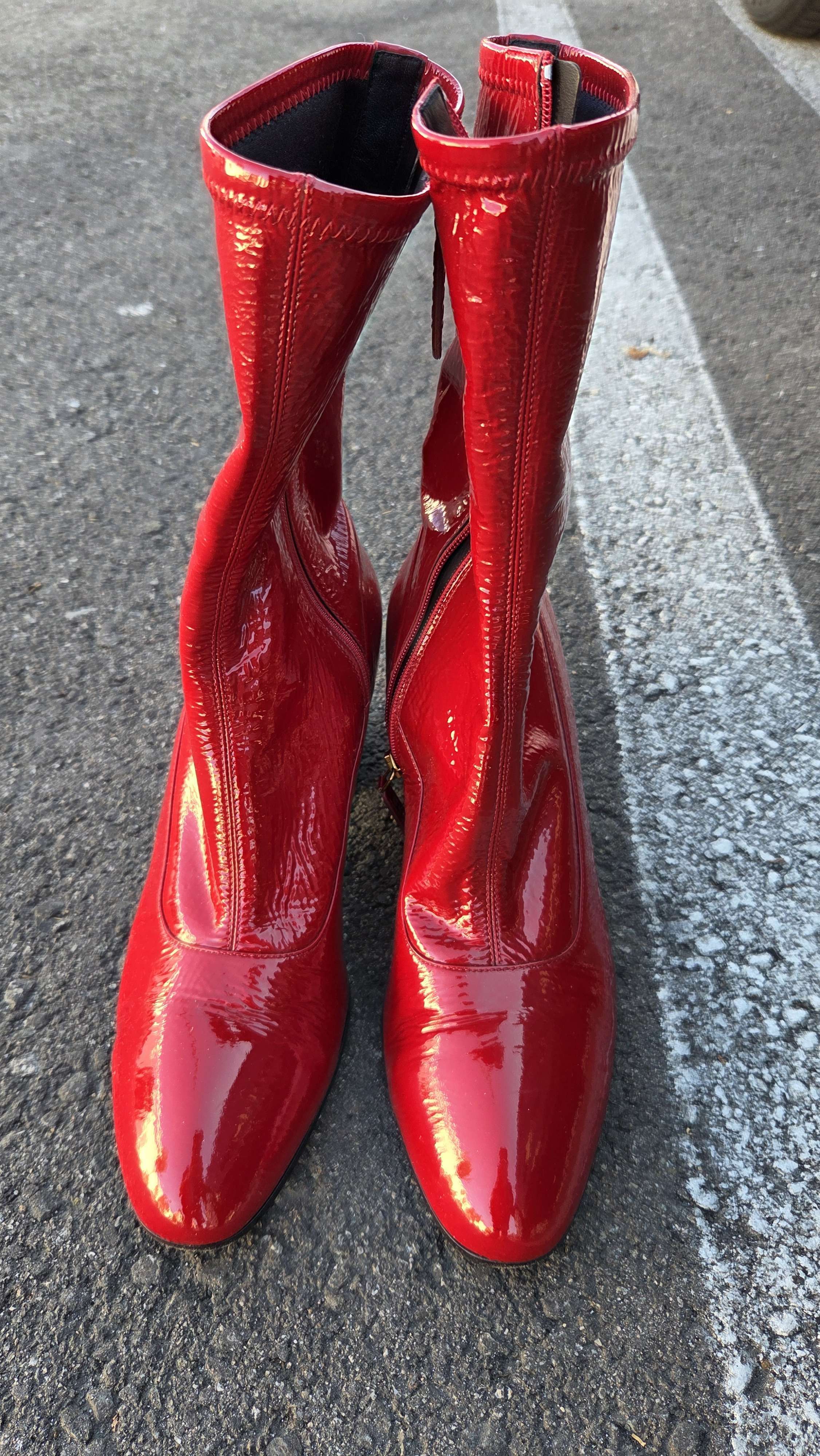 Gucci Gucci red patent leather boots 9 1/2 (see notes) Size US 9.5 / IT 39.5 - 3 Thumbnail